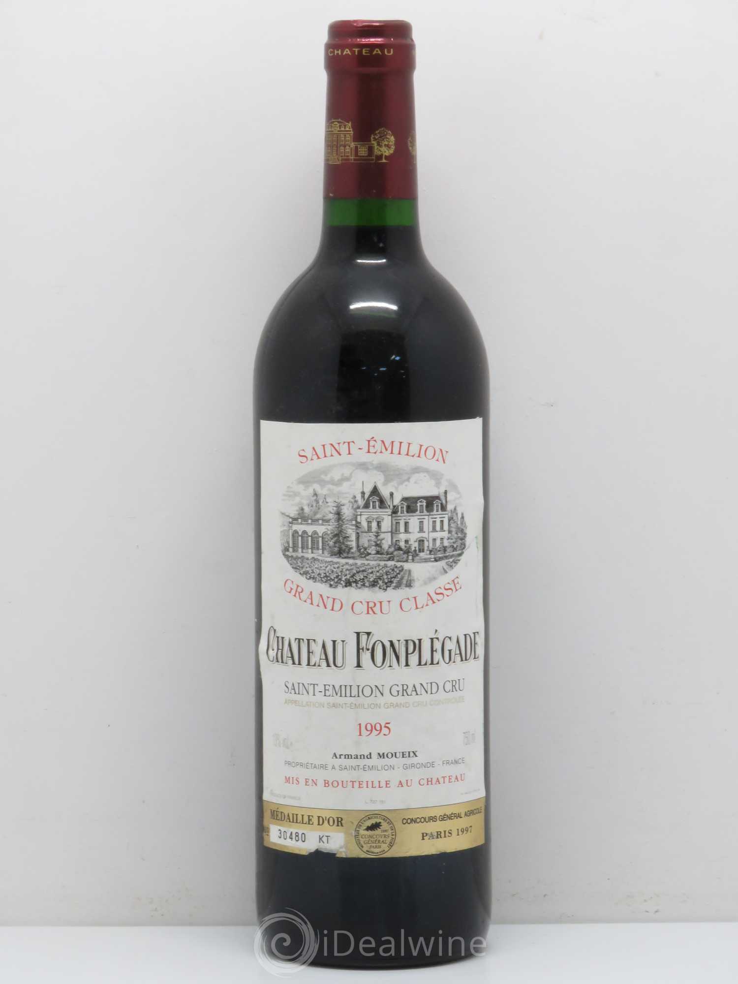 Château Fonplegade Grand Cru Classé 1995 - Lot de 1 bouteille - 0