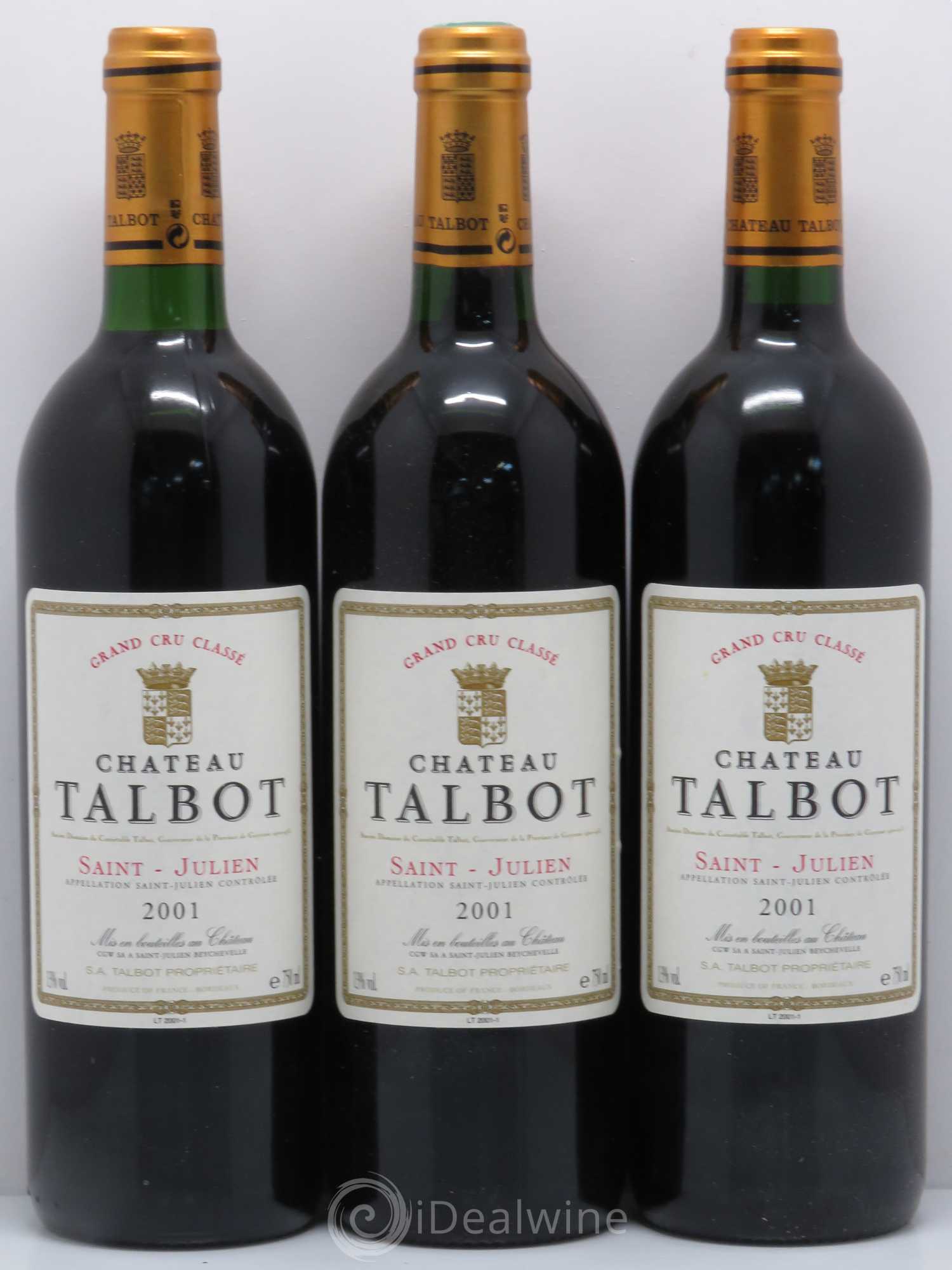 Château Talbot 4ème Grand Cru Classé 2001 - Lot de 6 bouteilles - 2