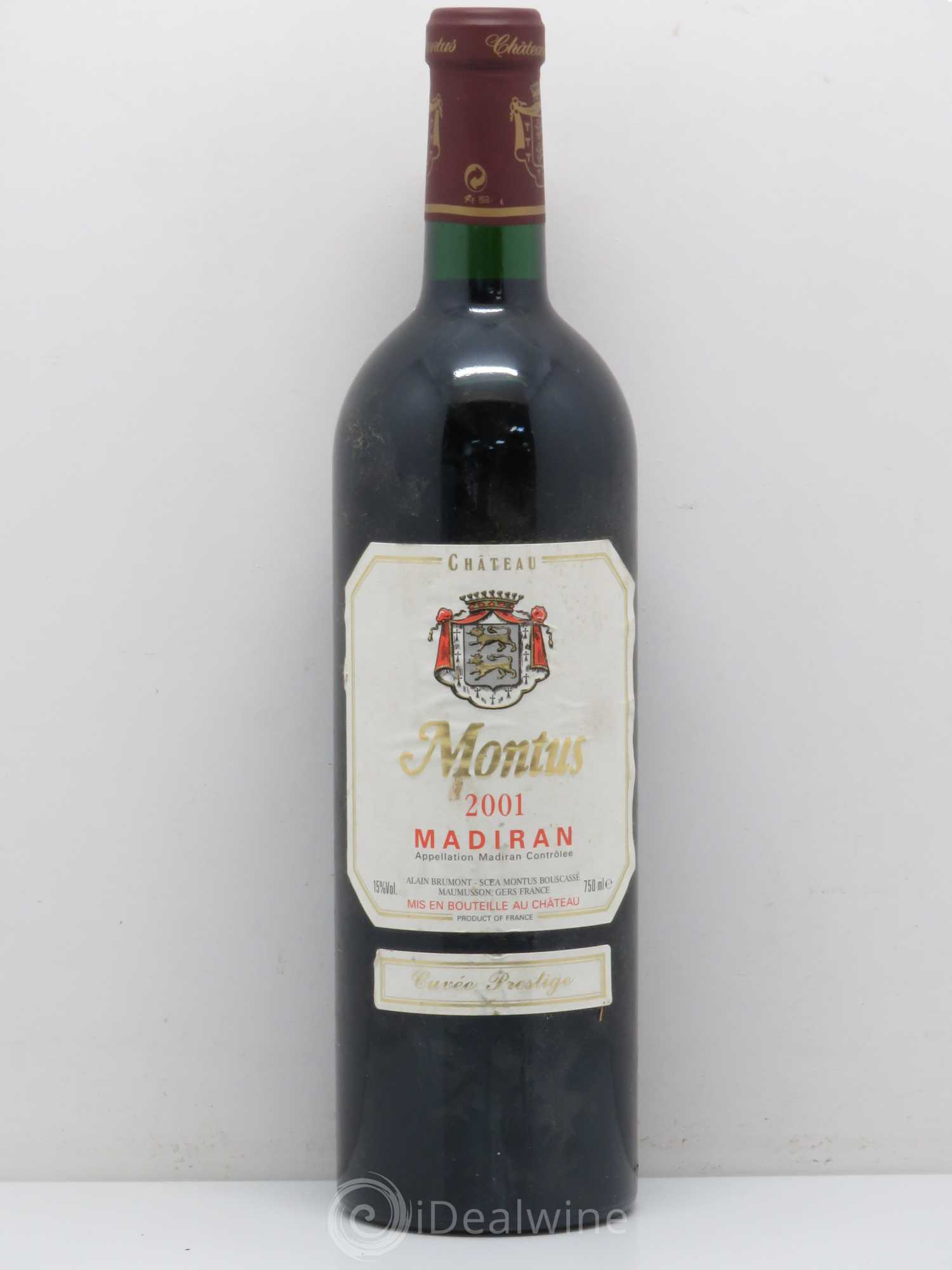 Madiran Château Montus Alain Brumont 2001 - Lot de 1 bouteille - 0