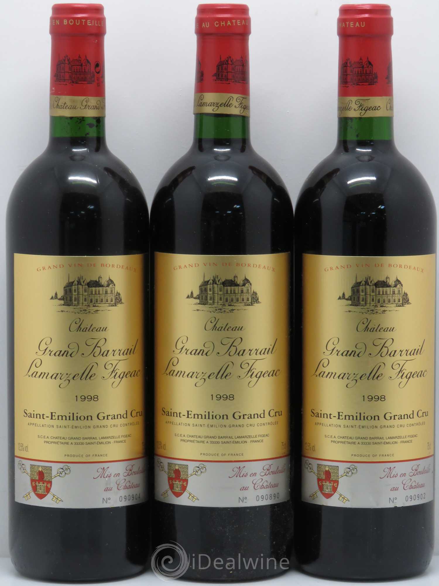 Château Grand Barrail Lamarzelle Figeac Grand Cru Classé 1998 - Lot de 12 bouteilles - 4