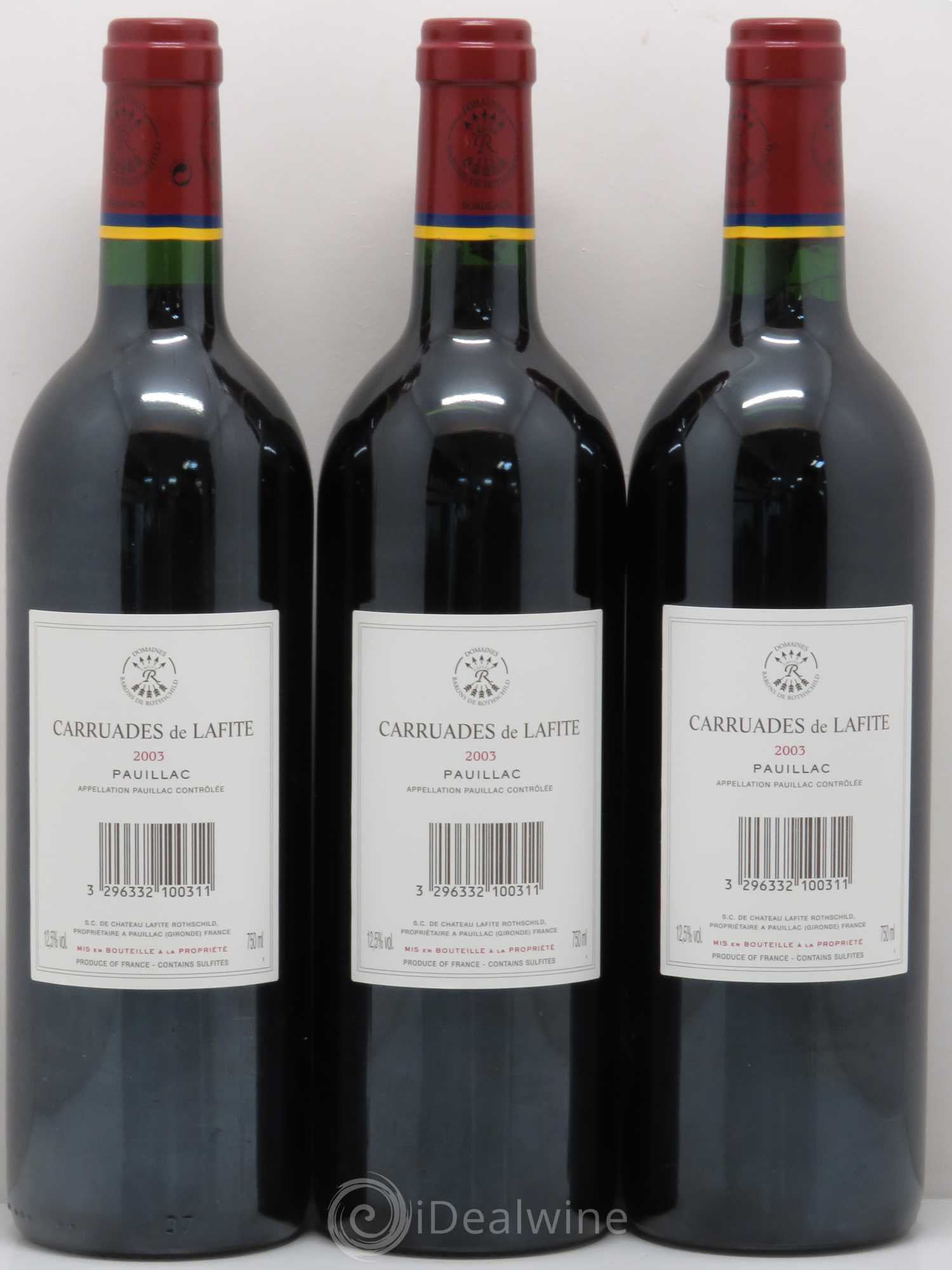 Carruades de Lafite Rothschild Second Vin 2003 - Lot de 12 bouteilles - 2