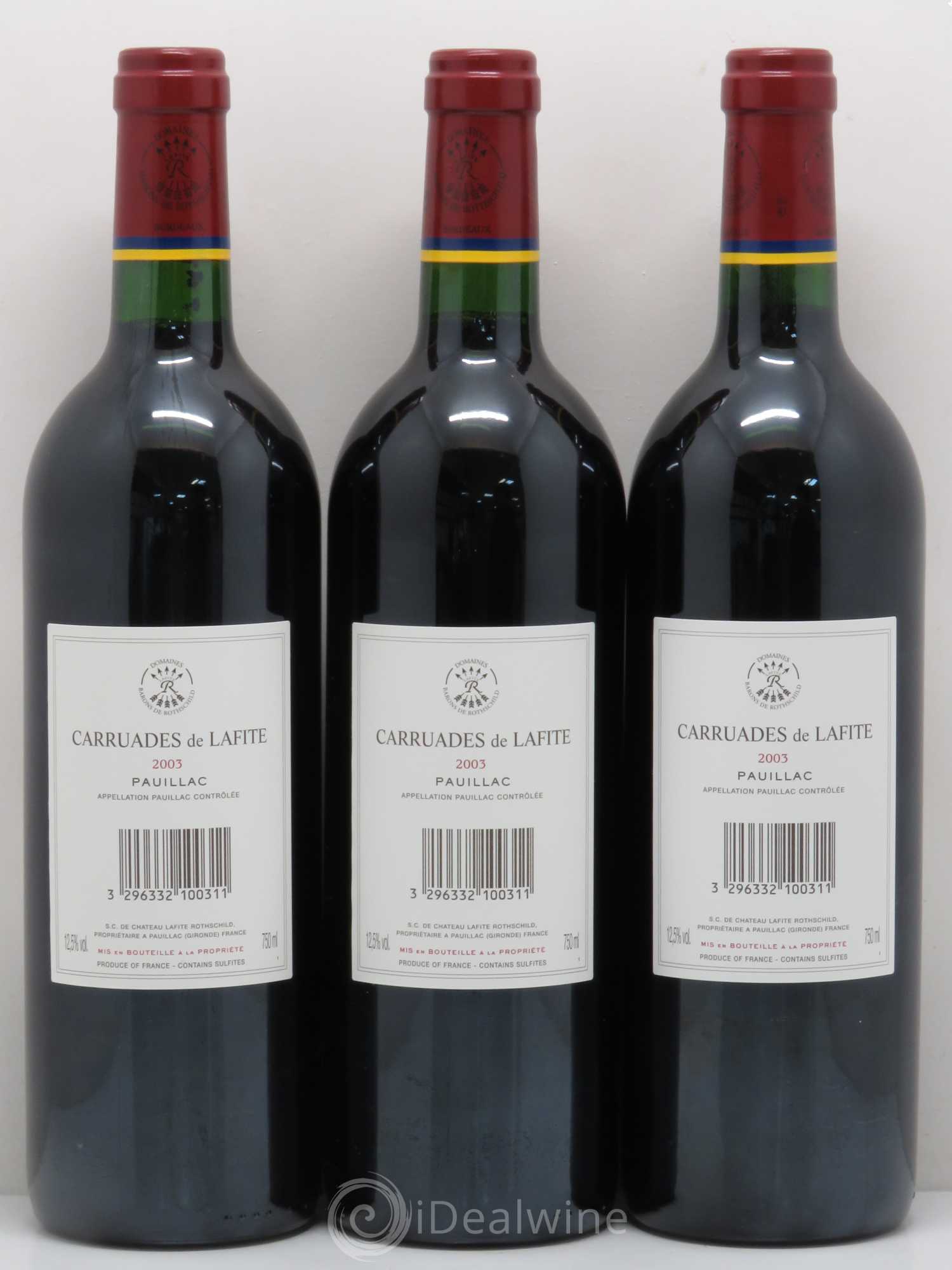 Carruades de Lafite Rothschild Second Vin 2003 - Lot de 12 bouteilles - 6