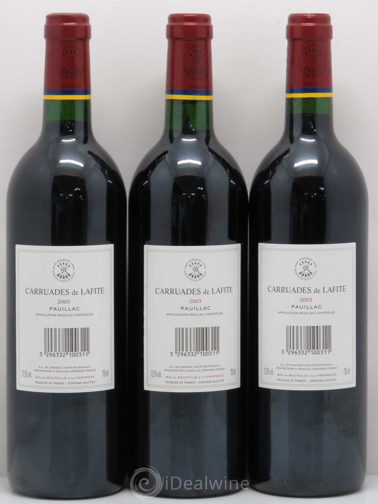 Carruades de Lafite Rothschild Second Vin 2003 - Lot de 12 bouteilles - 8
