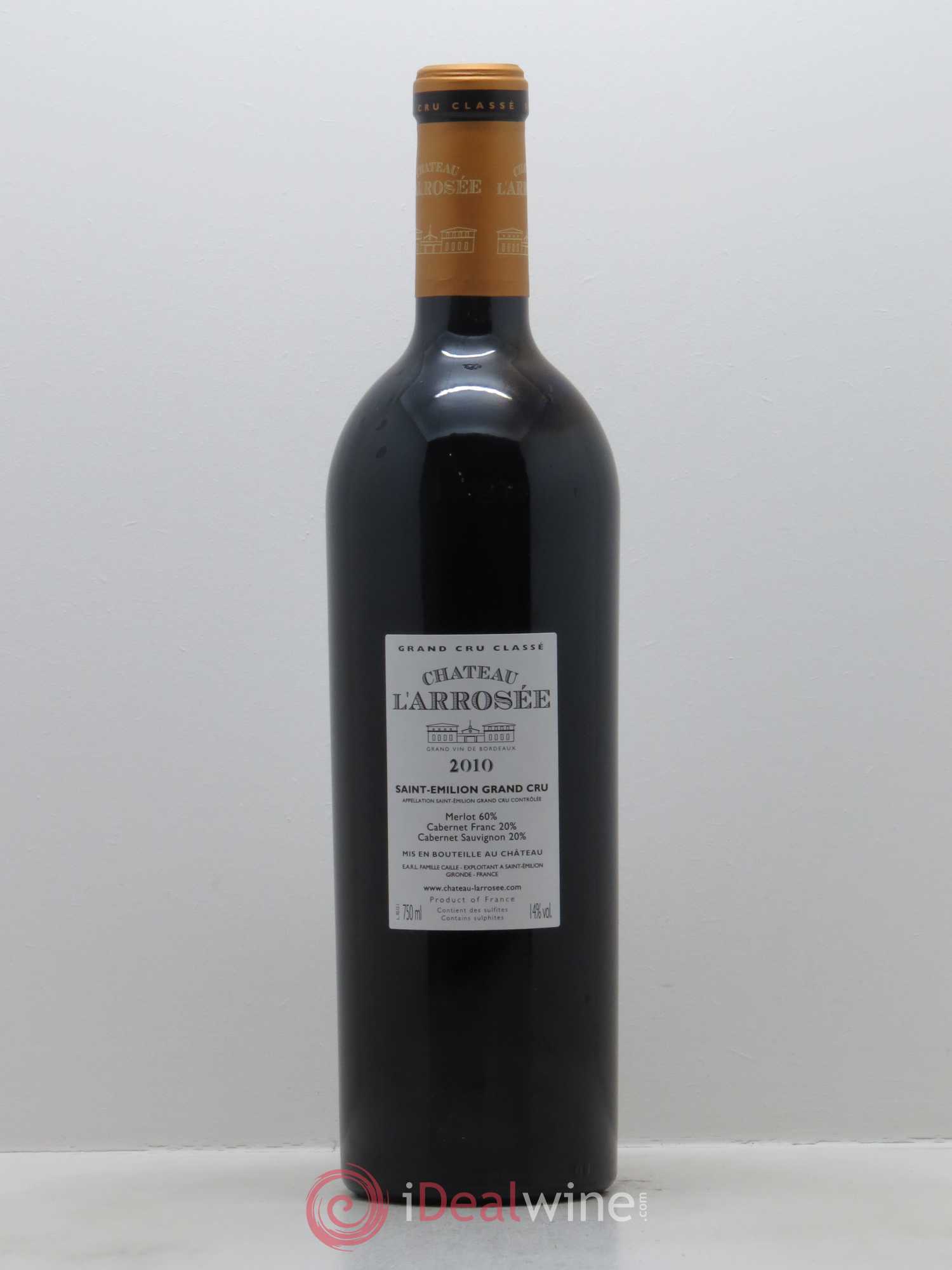 Château l' Arrosée Grand Cru Classé 2010 - Lot de 1 bouteille - 1
