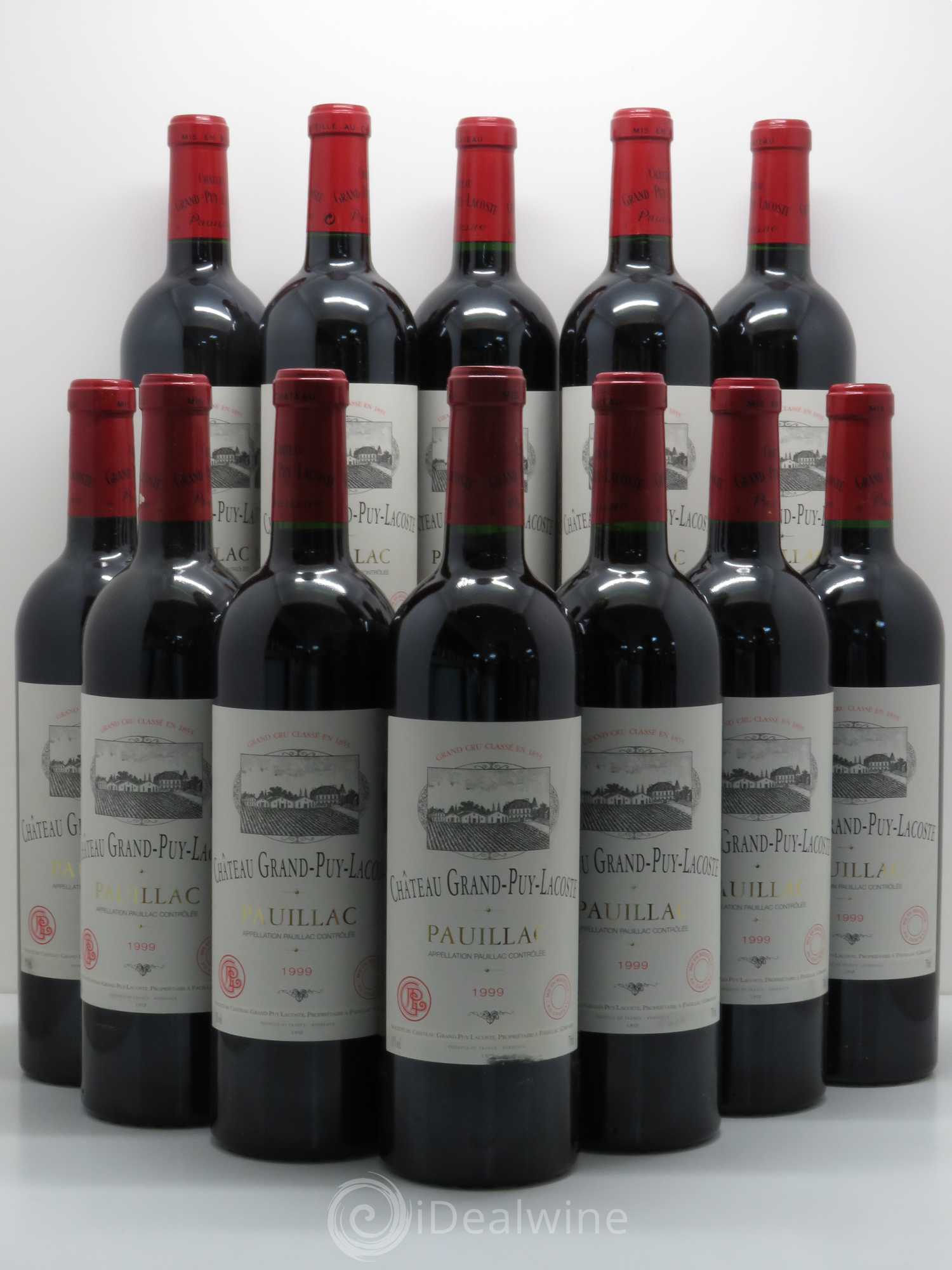 Château Grand Puy Lacoste 5ème Grand Cru Classé 1999 - Lot de 12 bouteilles - 0