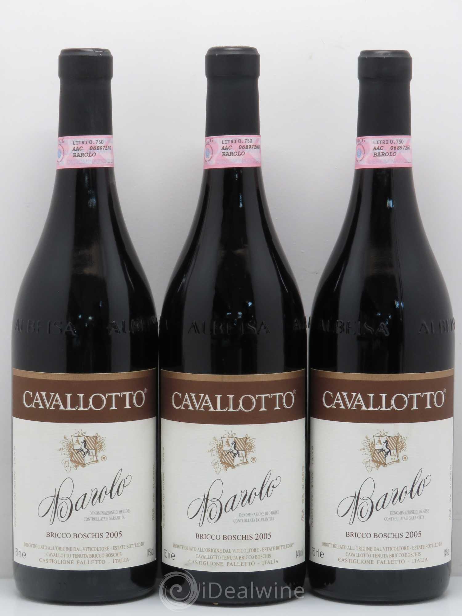 Barolo Bricco Boschis Cavallotto 2005 - Lot de 3 bouteilles - 0