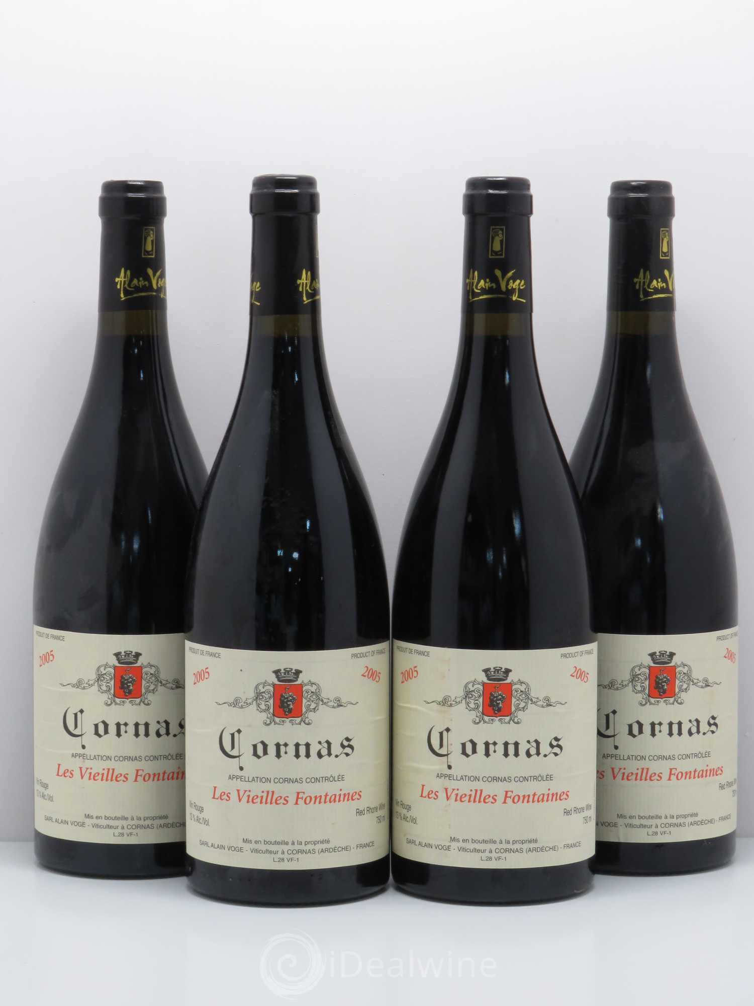 Cornas Les Vieilles Fontaines Alain Voge (Domaine) 2005 - Lot de 4 bouteilles - 0