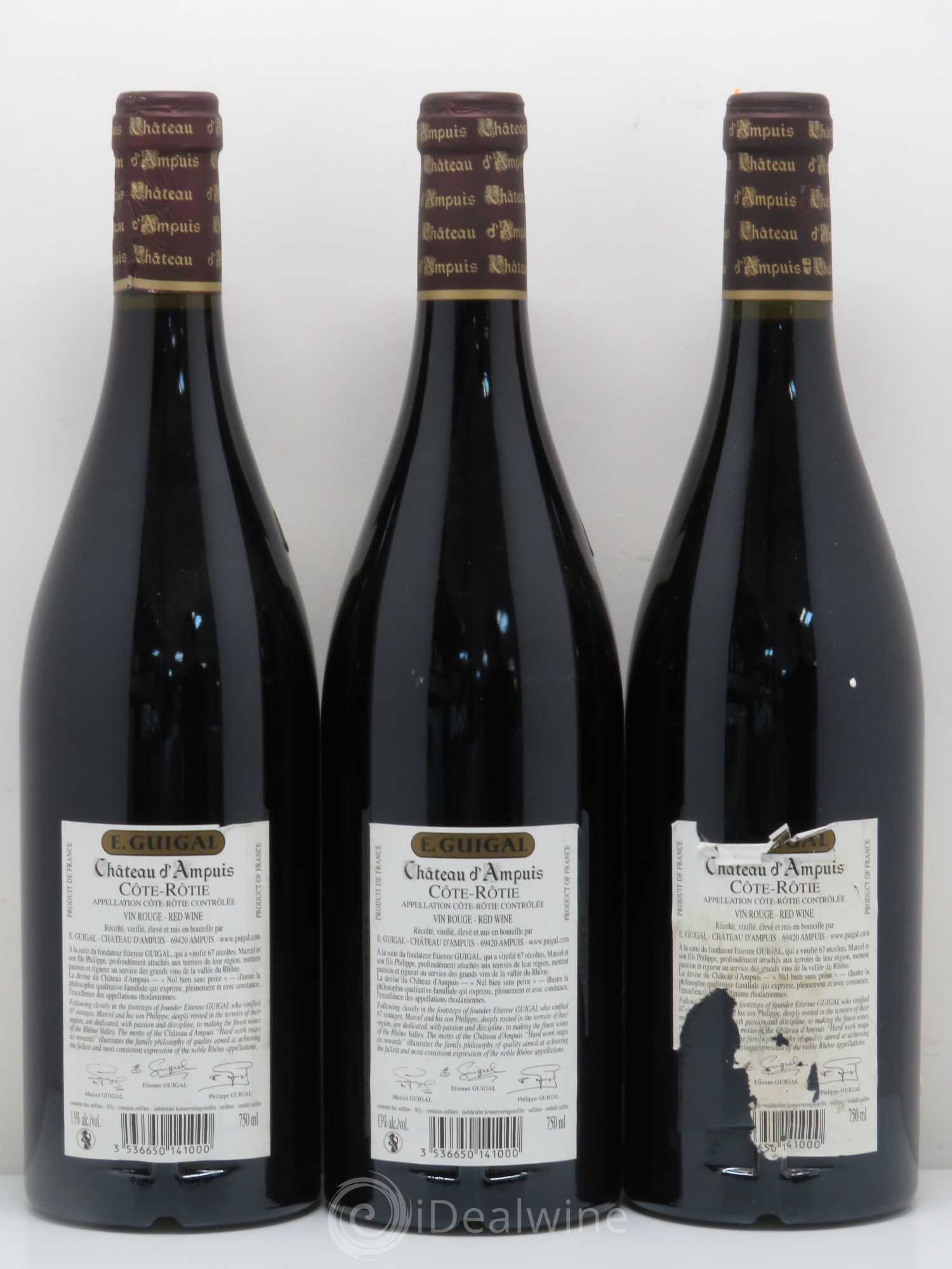 Côte-Rôtie Château d'Ampuis Guigal 2005 - Lot de 3 bouteilles - 1