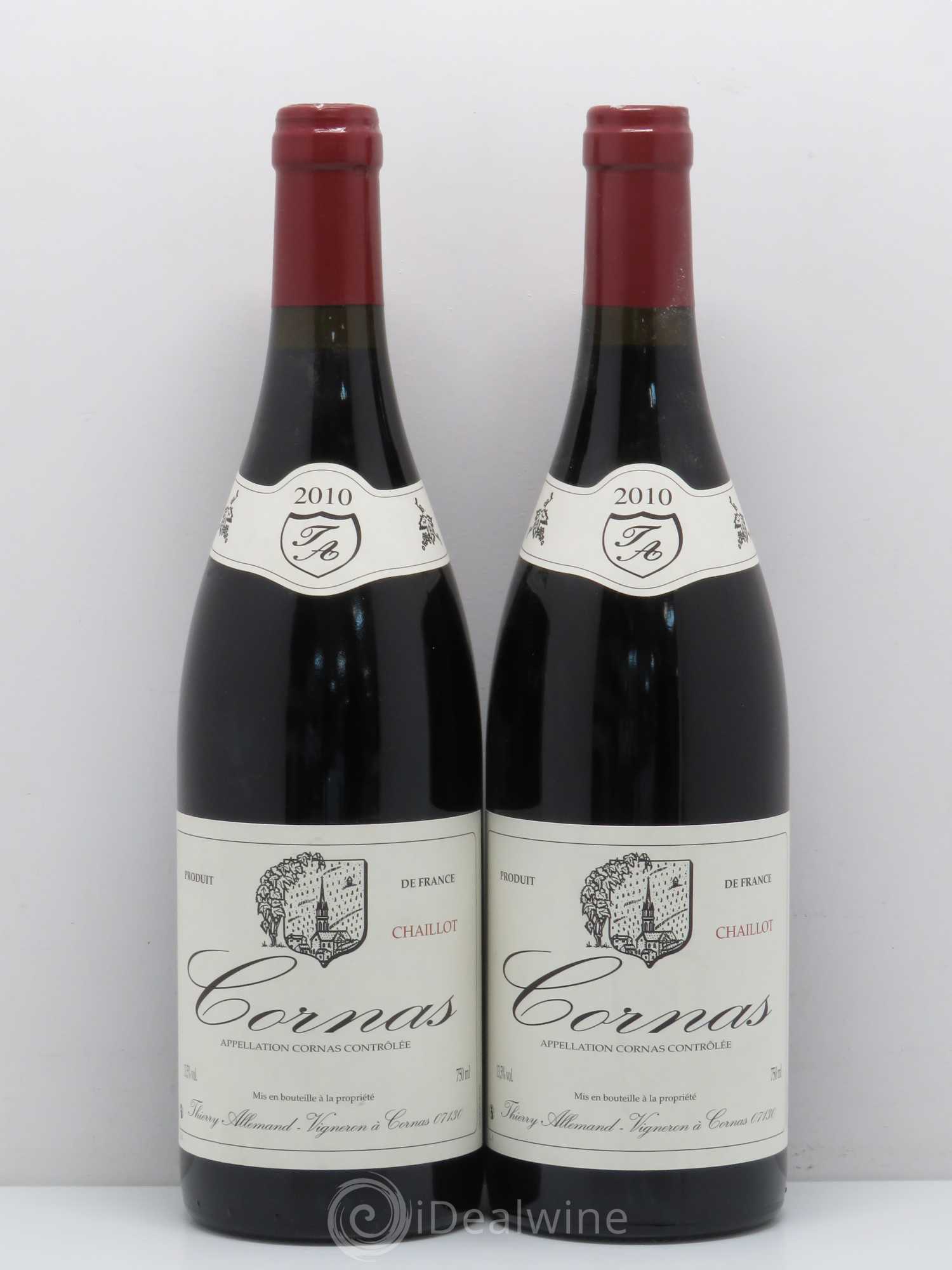 Cornas Chaillot Thierry Allemand 2010 - Lot de 2 bouteilles - 0