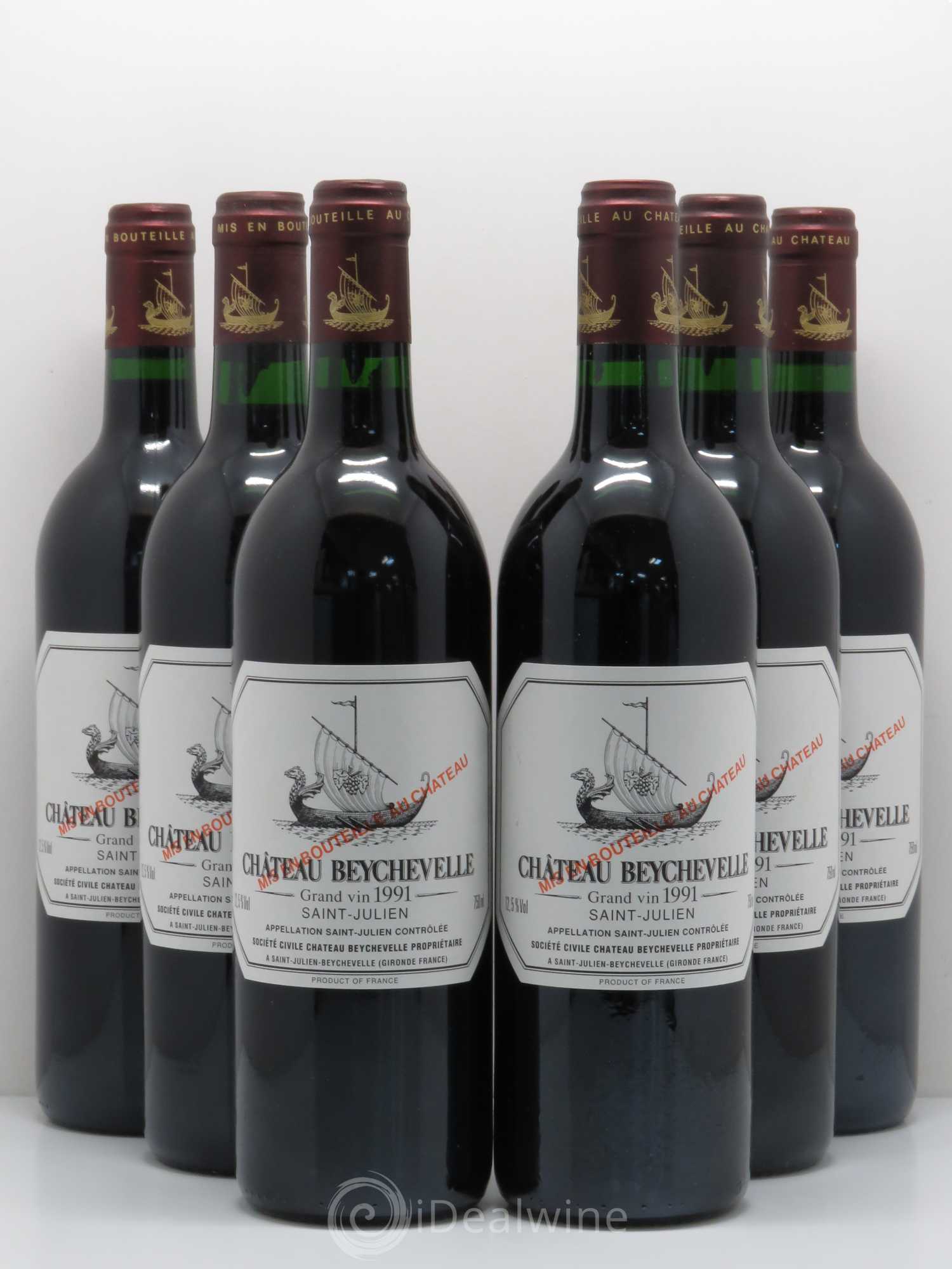Château Beychevelle 4ème Grand Cru Classé 1991 - Lot de 6 bouteilles - 0