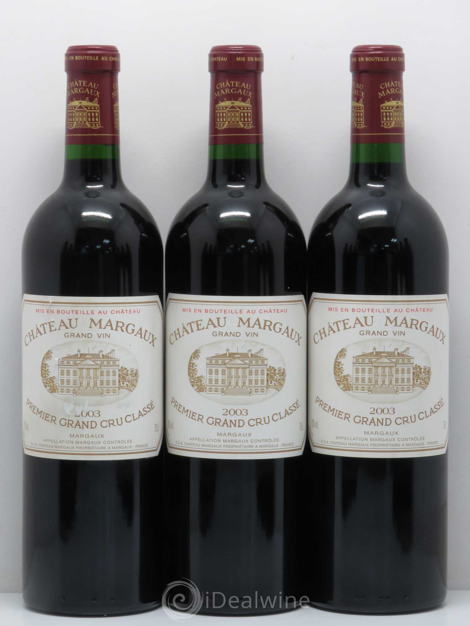 Château Margaux 1er Grand Cru Classé 2003 - Lot de 12 bouteilles - 1