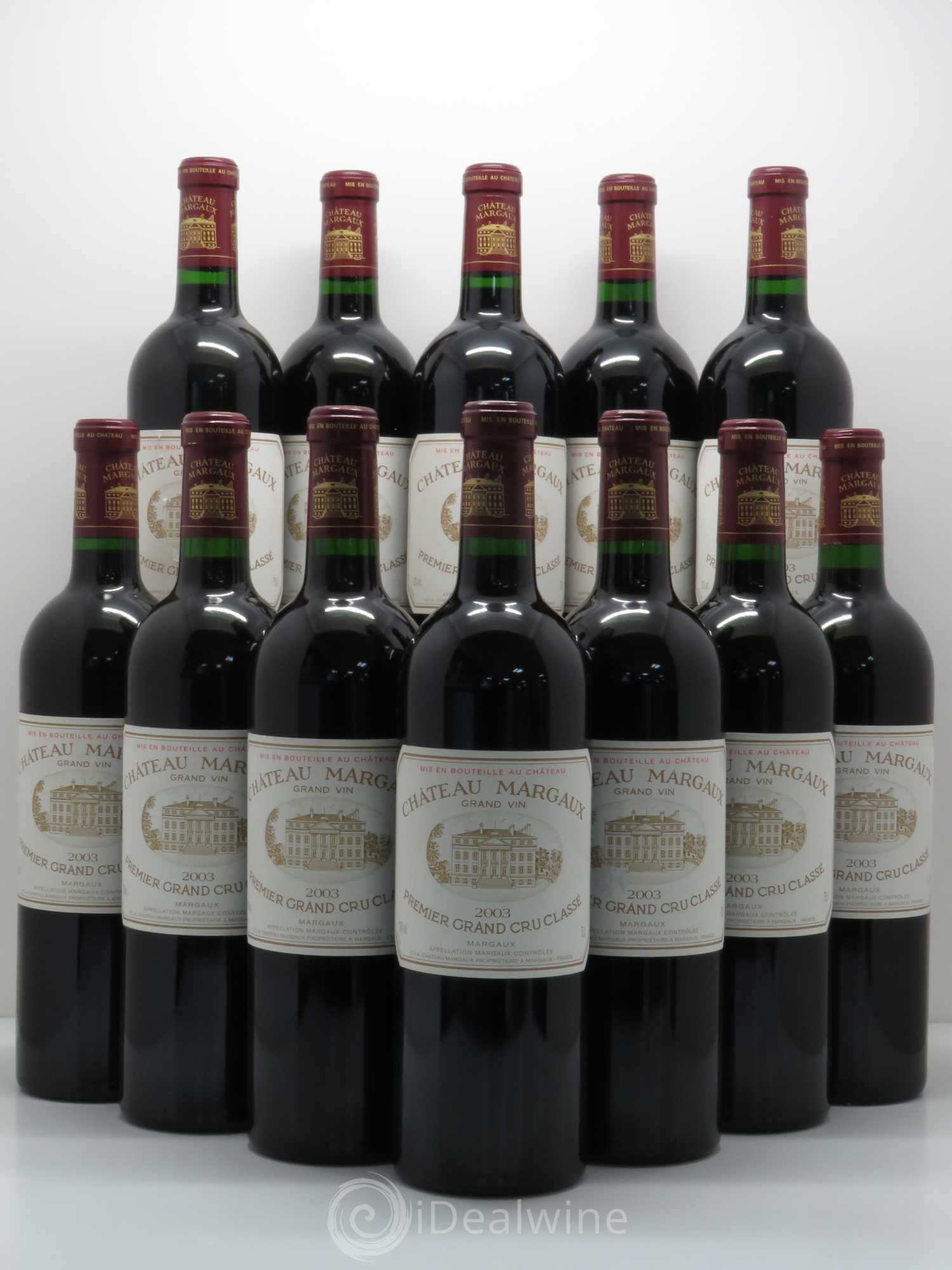 Château Margaux 1er Grand Cru Classé 2003 - Lot de 12 bouteilles - 0
