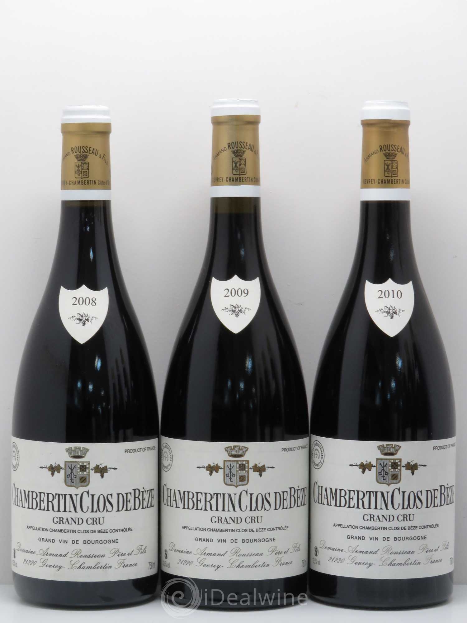 Verticale Chambertin Clos de Bèze Grand Cru Armand Rousseau (Domaine) Millésime 2005 - 2006 - 2007 - 2008 - 2009 - 2010 - Posten von 6 Flaschen - 2