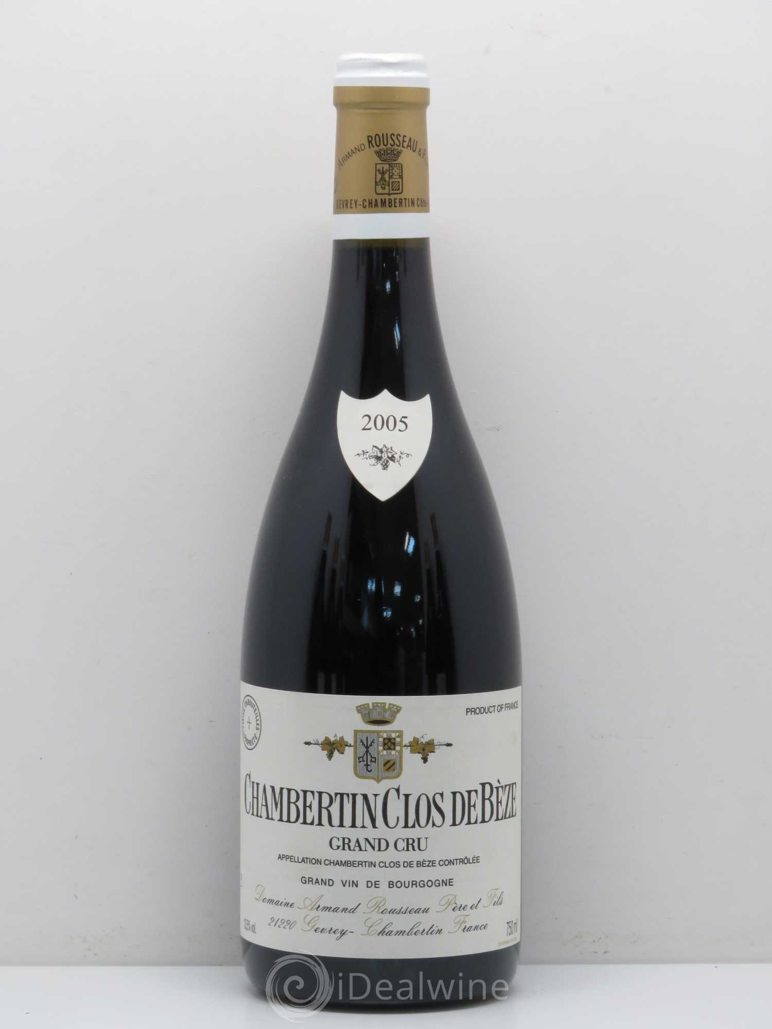 Verticale Chambertin Clos de Bèze Grand Cru Armand Rousseau (Domaine) Millésime 2005 - 2006 - 2007 - 2008 - 2009 - 2010 - Posten von 6 Flaschen - 5