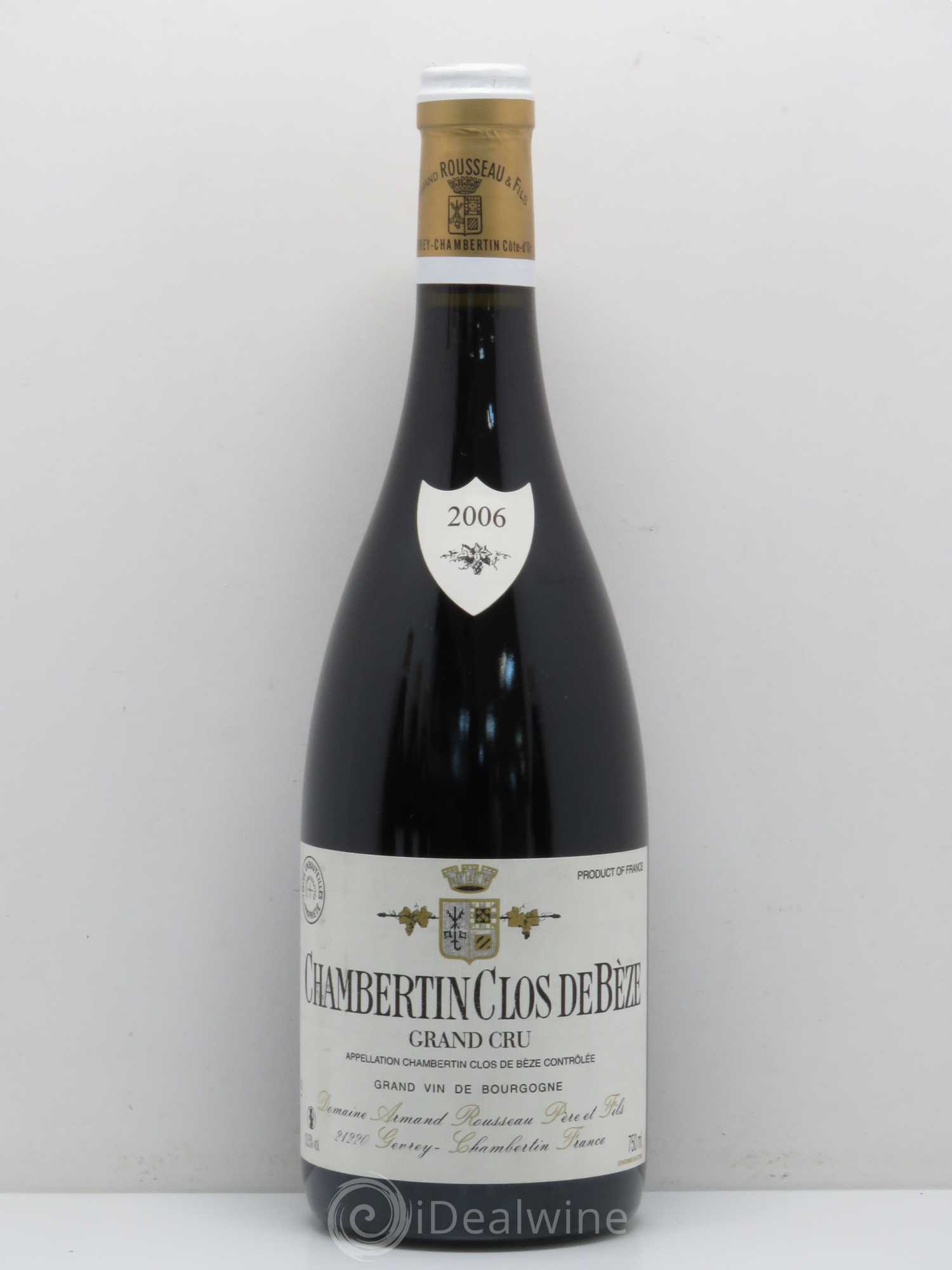 Verticale Chambertin Clos de Bèze Grand Cru Armand Rousseau (Domaine) Millésime 2005 - 2006 - 2007 - 2008 - 2009 - 2010 - Posten von 6 Flaschen - 6