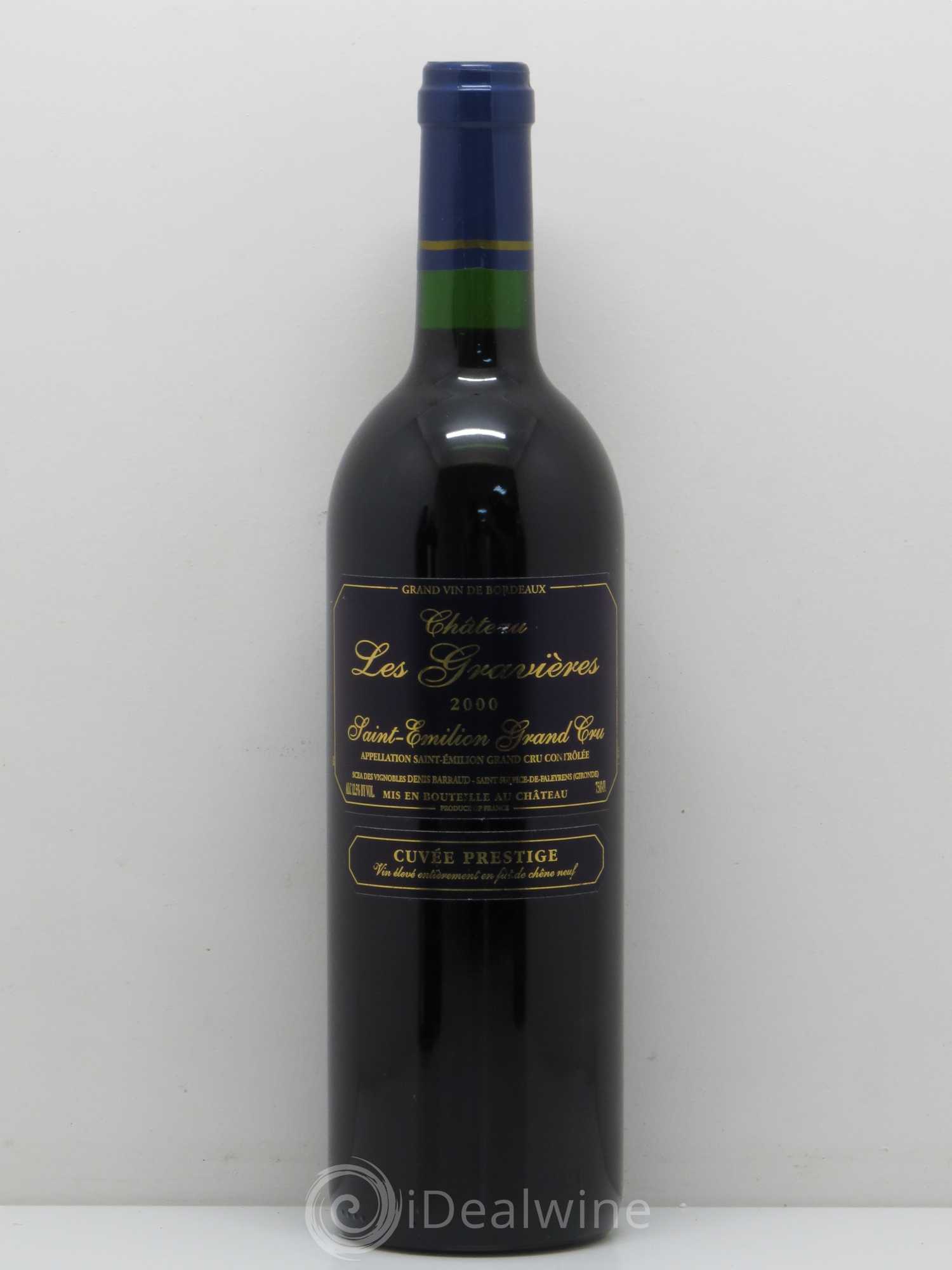 Saint-Émilion Château Les Gravieres (sans prix de réserve) 2000 - Posten von 1 Flasche - 0