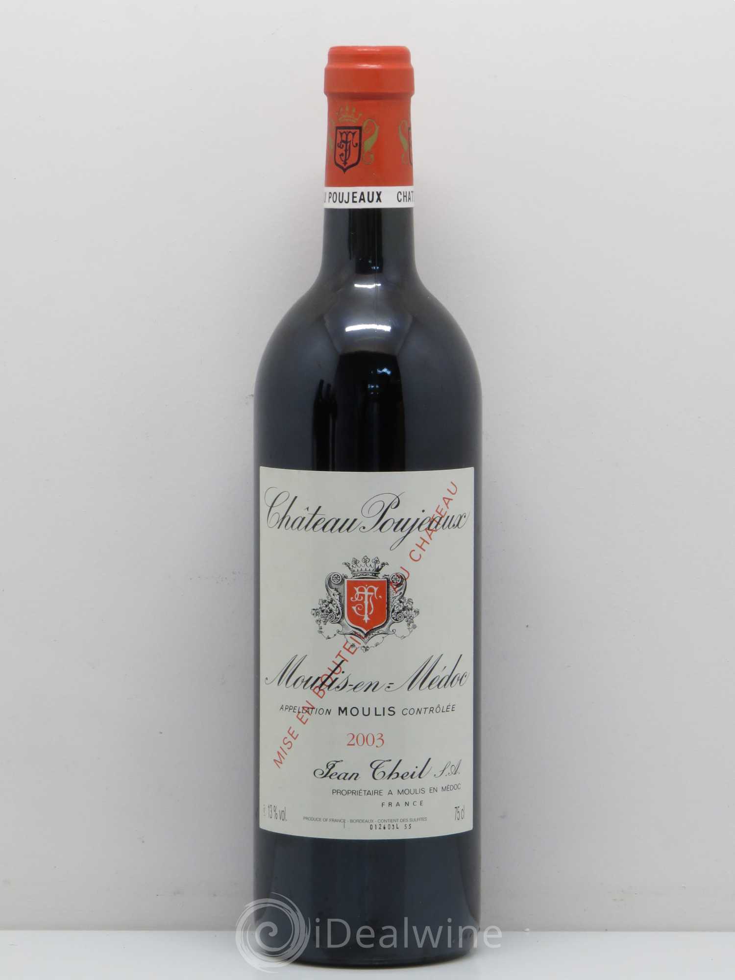 Château Poujeaux 2003 - Lot de 1 bouteille - 0