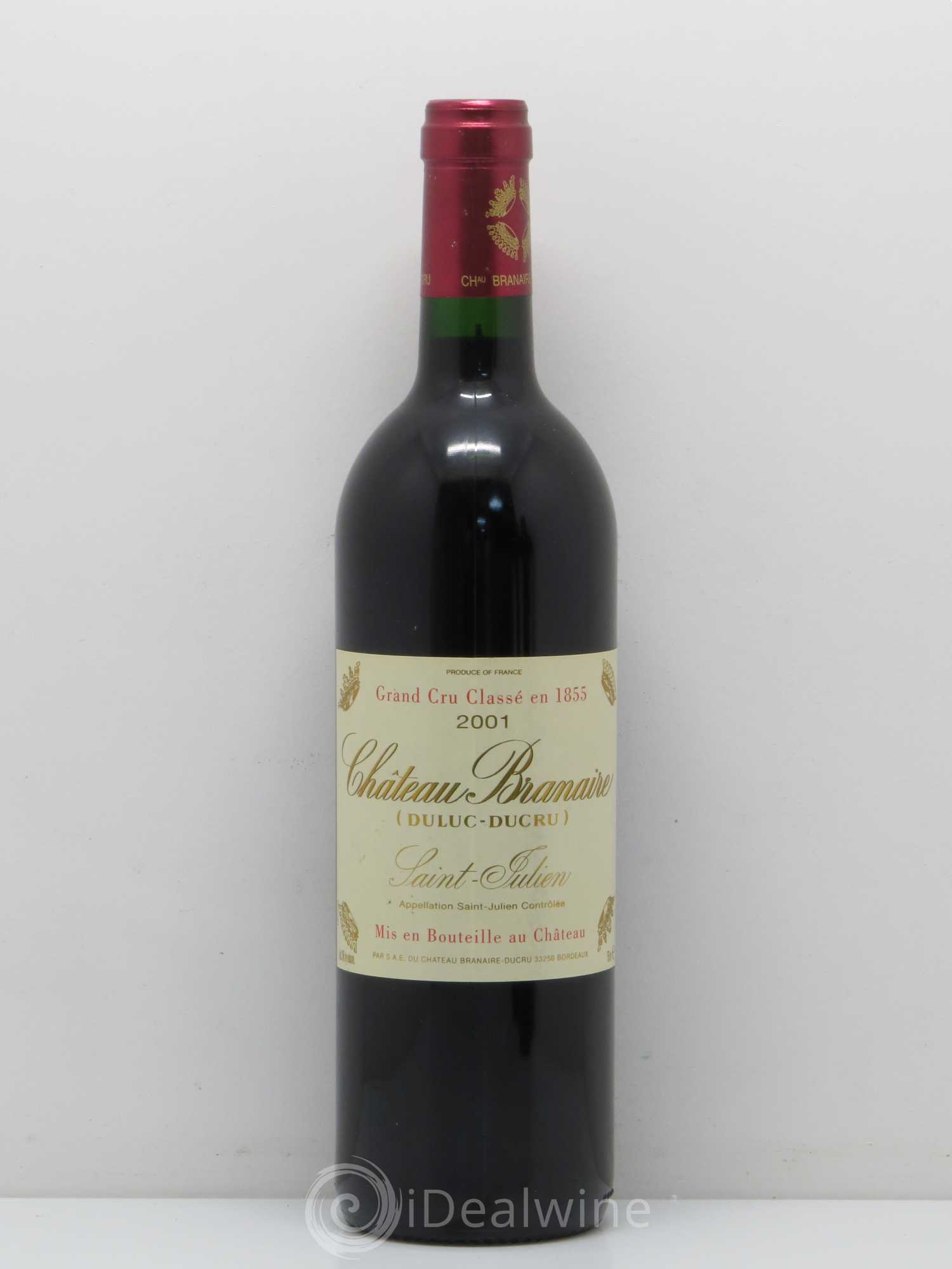 Château Branaire Ducru 4ème Grand Cru Classé 2001 - Lot de 1 bouteille - 0