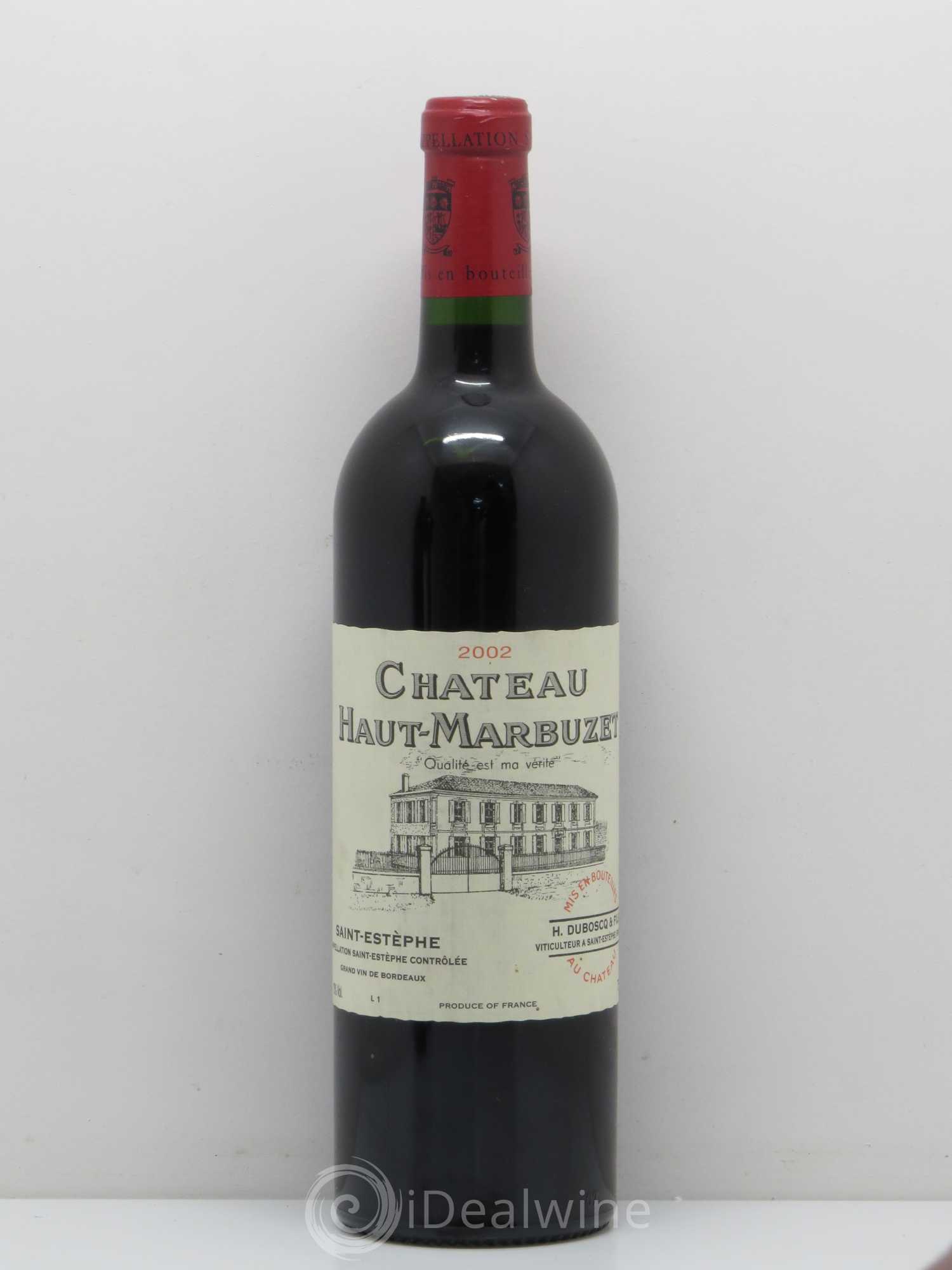 Château Haut Marbuzet 2002 - Lot de 1 bouteille - 0