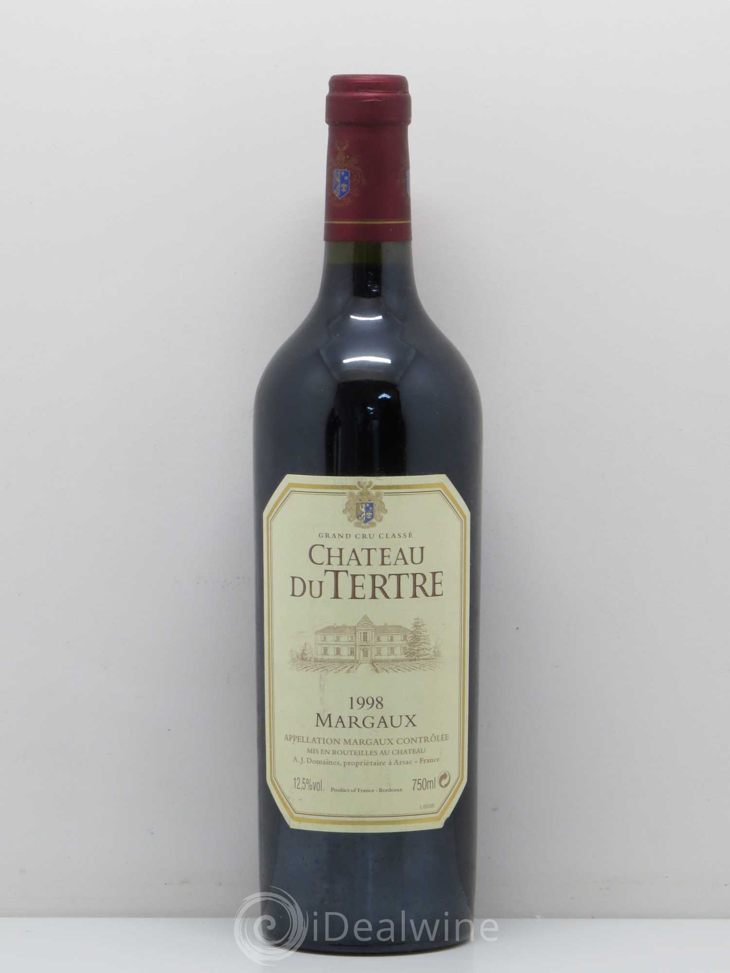 Château du Tertre 5ème Grand Cru Classé 1998 - Lot de 1 bouteille - 0