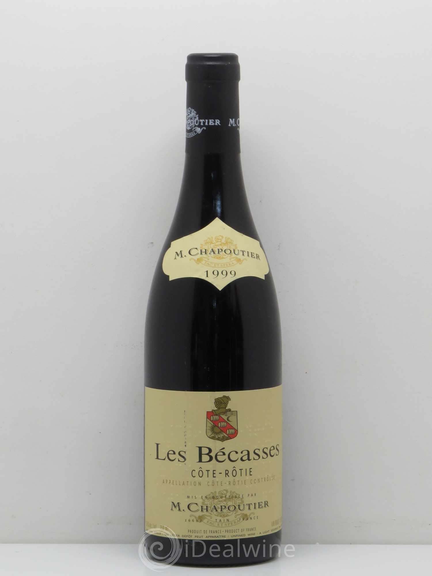 Côte-Rôtie Les Bécasses Chapoutier 1999 - Lot de 1 bouteille - 0
