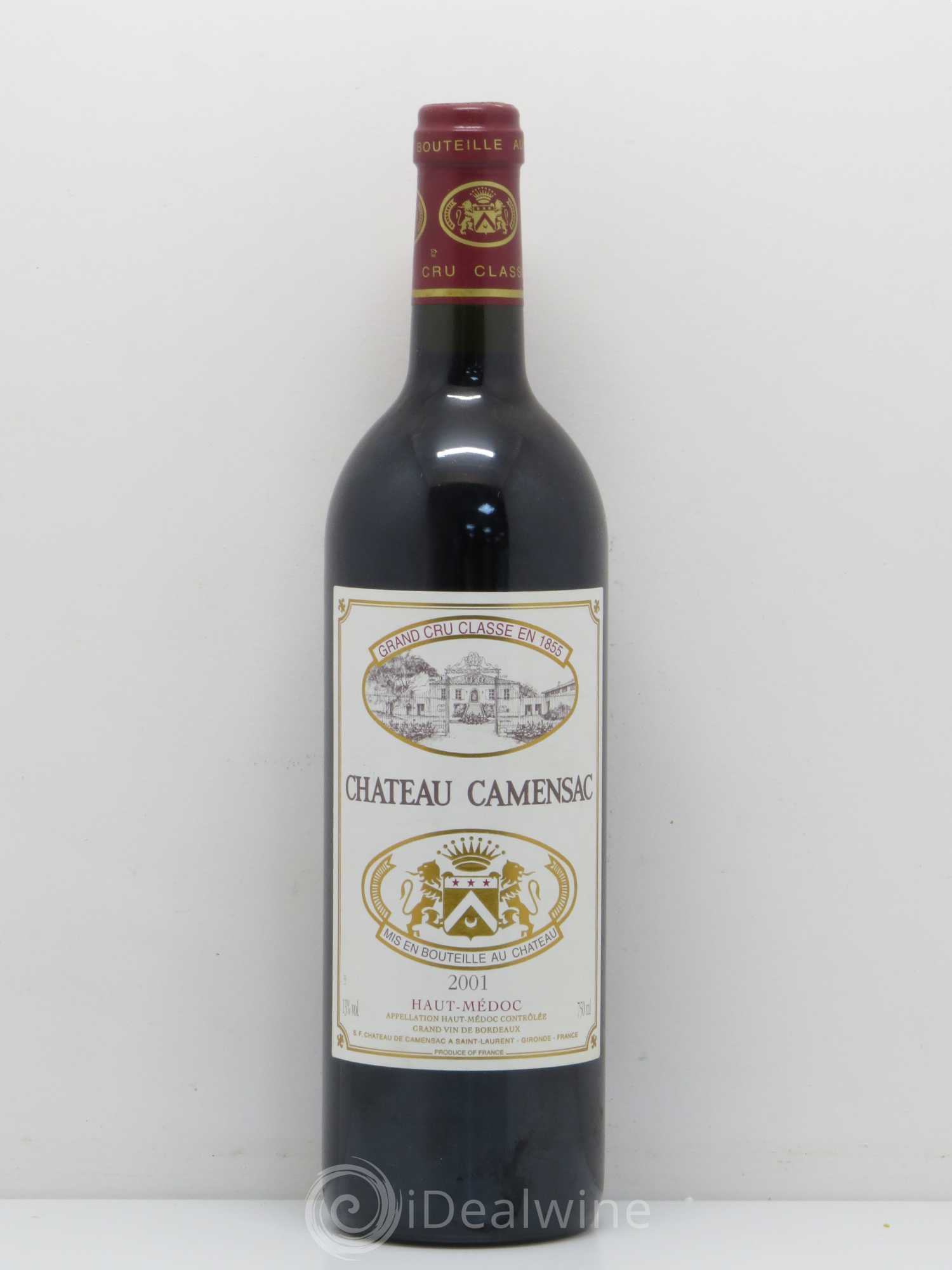 Château Camensac 5ème Grand Cru Classé 2001 - Lot de 1 bouteille - 0