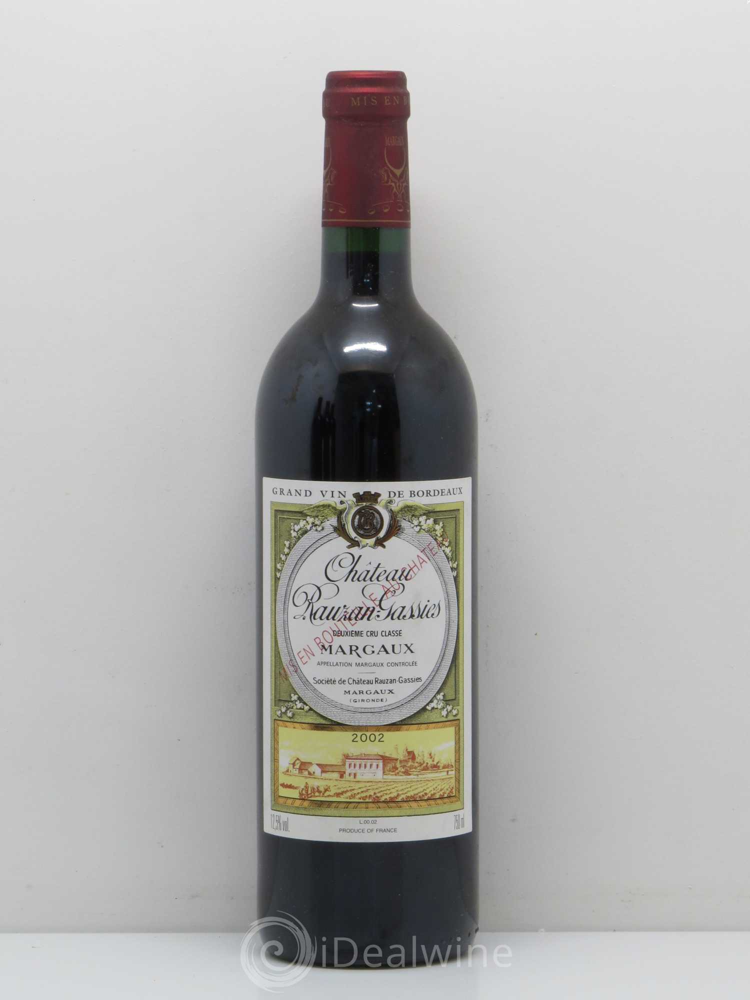Château Rauzan-Gassies 2ème Grand Cru Classé 2002 - Lot de 1 bouteille - 0