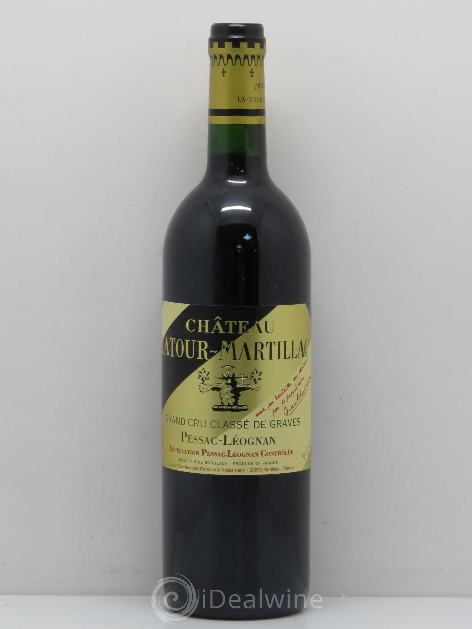 Château Latour-Martillac Cru Classé de Graves 1998 - Lot de 1 bouteille - 0