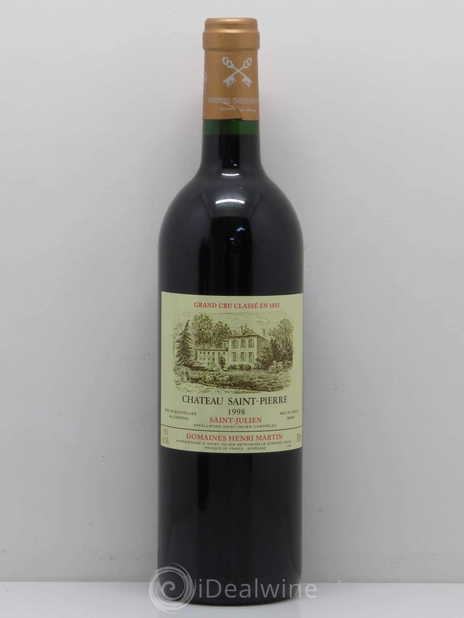 Château Saint-Pierre 4ème Grand Cru Classé 1998 - Lot de 1 bouteille - 0