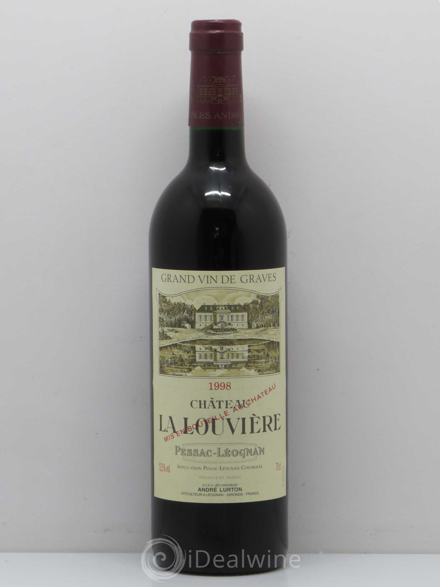Château la Louvière 1998 - Lot de 1 bouteille - 0