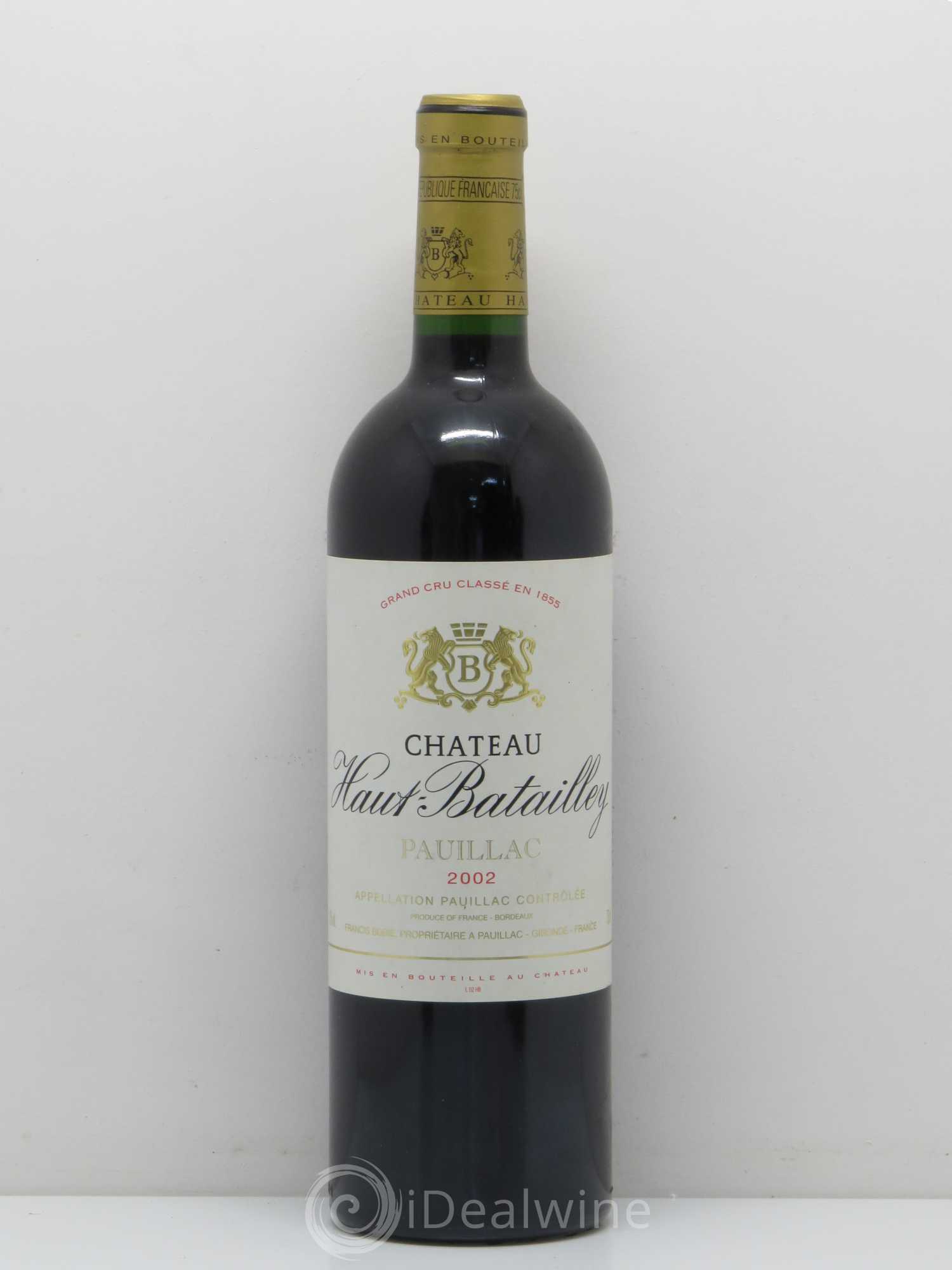 Château Haut Batailley 5ème Grand Cru Classé 2002 - Lot de 1 bouteille - 0
