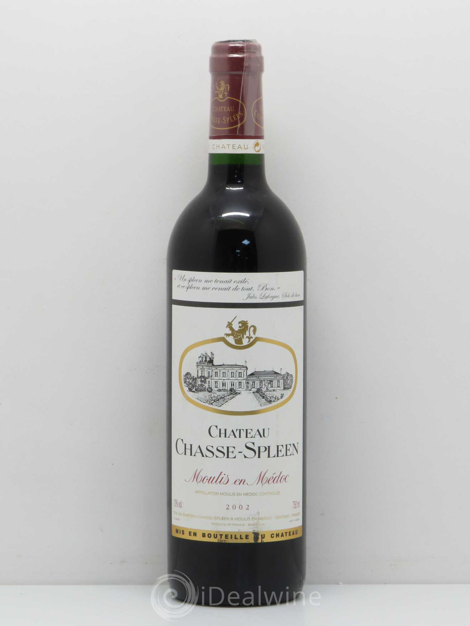 Château Chasse Spleen 2002 - Lot de 1 bouteille - 0
