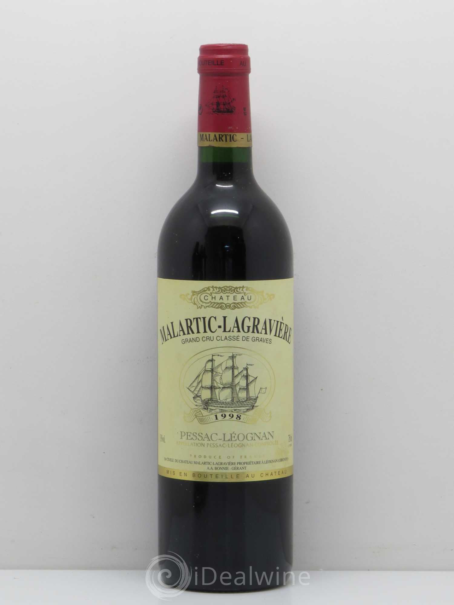 Château Malartic-Lagravière Cru Classé de Graves 1998 - Lot de 1 bouteille - 0