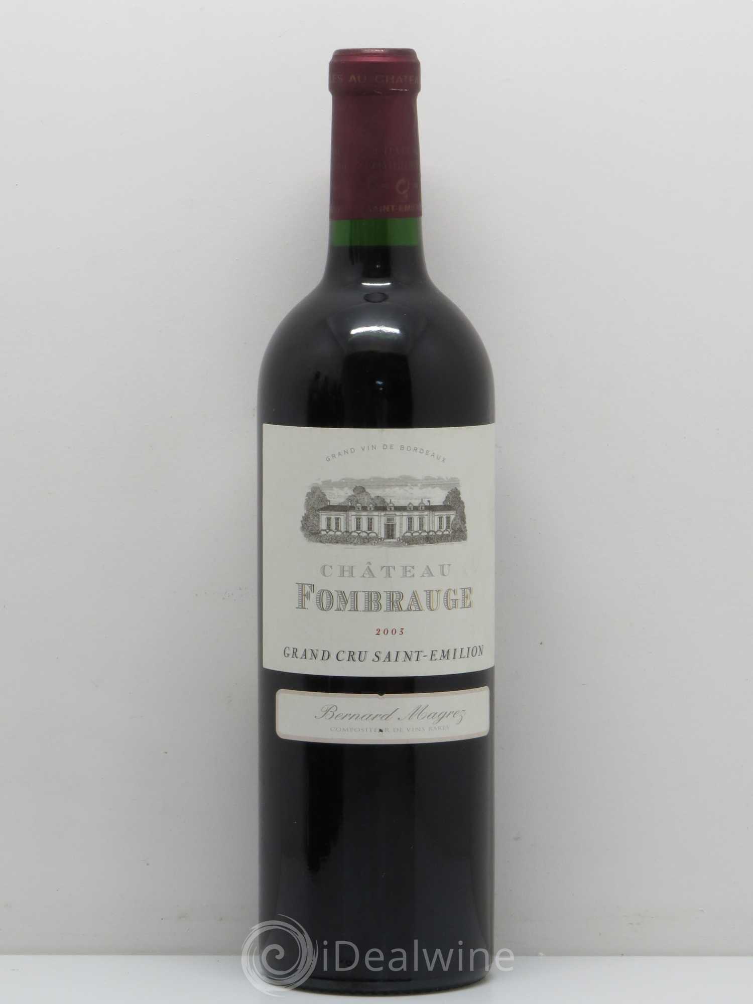 Château Fombrauge Grand Cru Classé 2003 - Lot de 1 bouteille - 0
