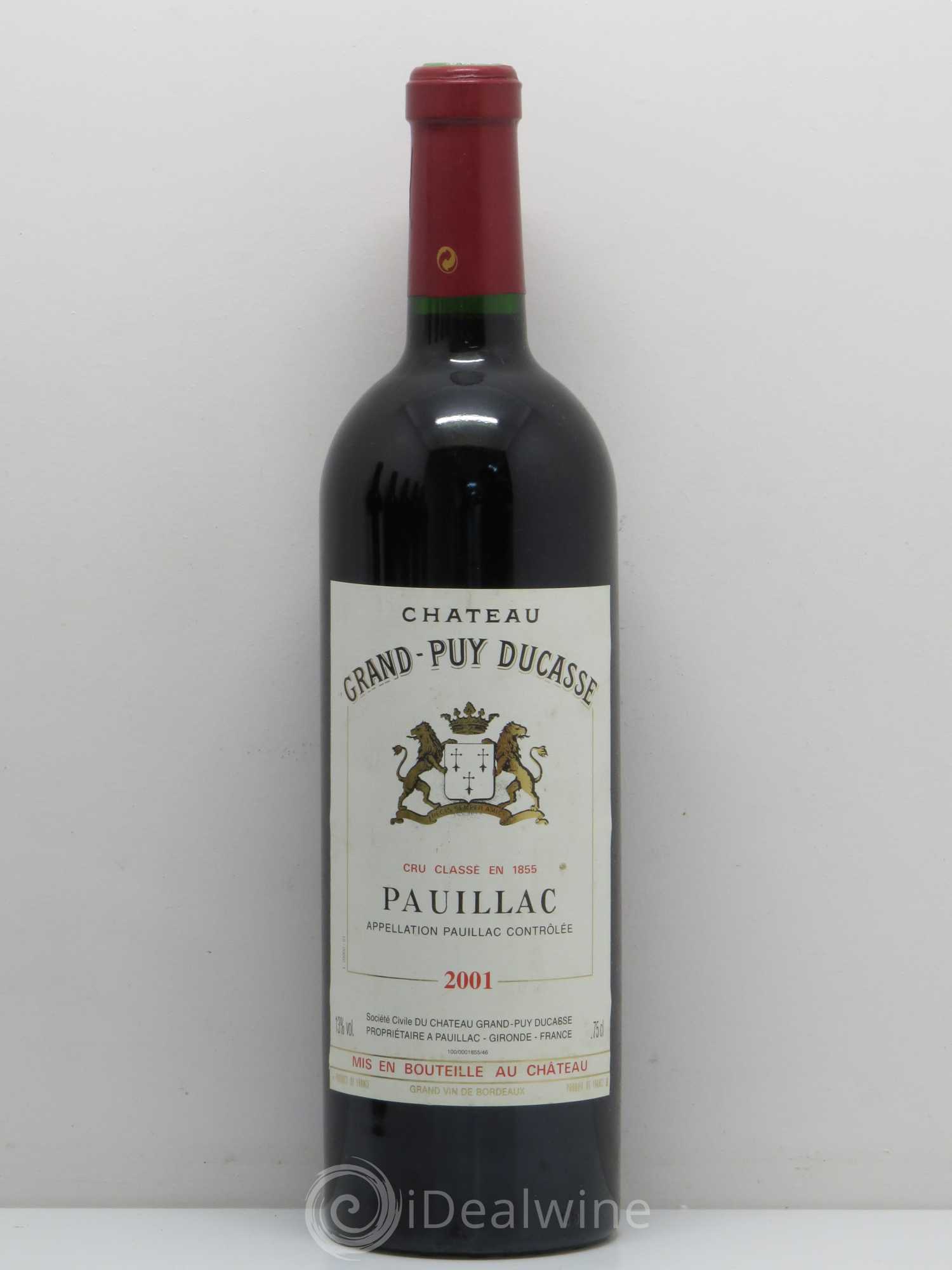 Château Grand Puy Ducasse 5ème Grand Cru Classé 2001 - Lot de 1 bouteille - 0