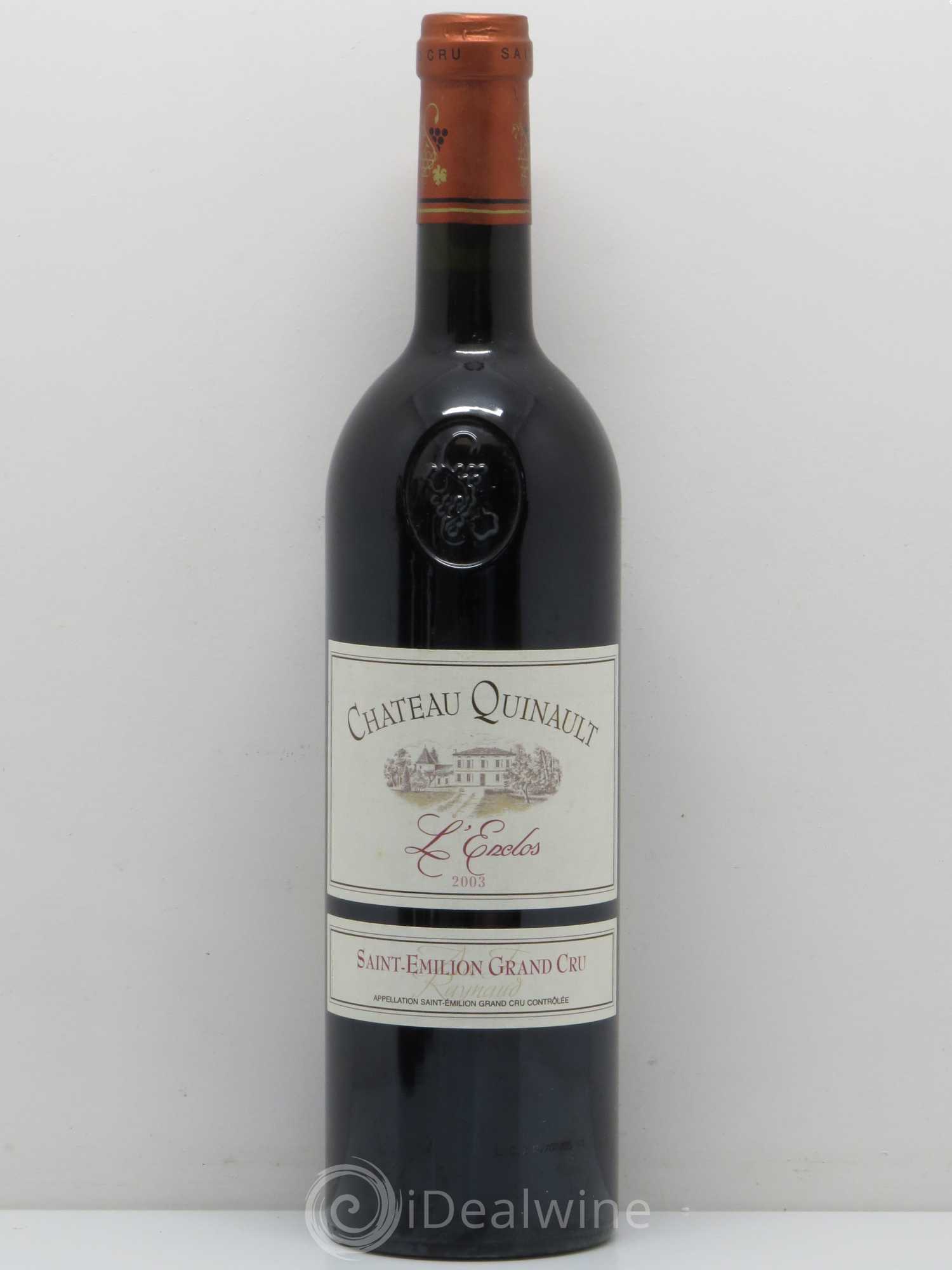 Château Quinault L'Enclos 2003 - Lot de 1 bouteille - 0