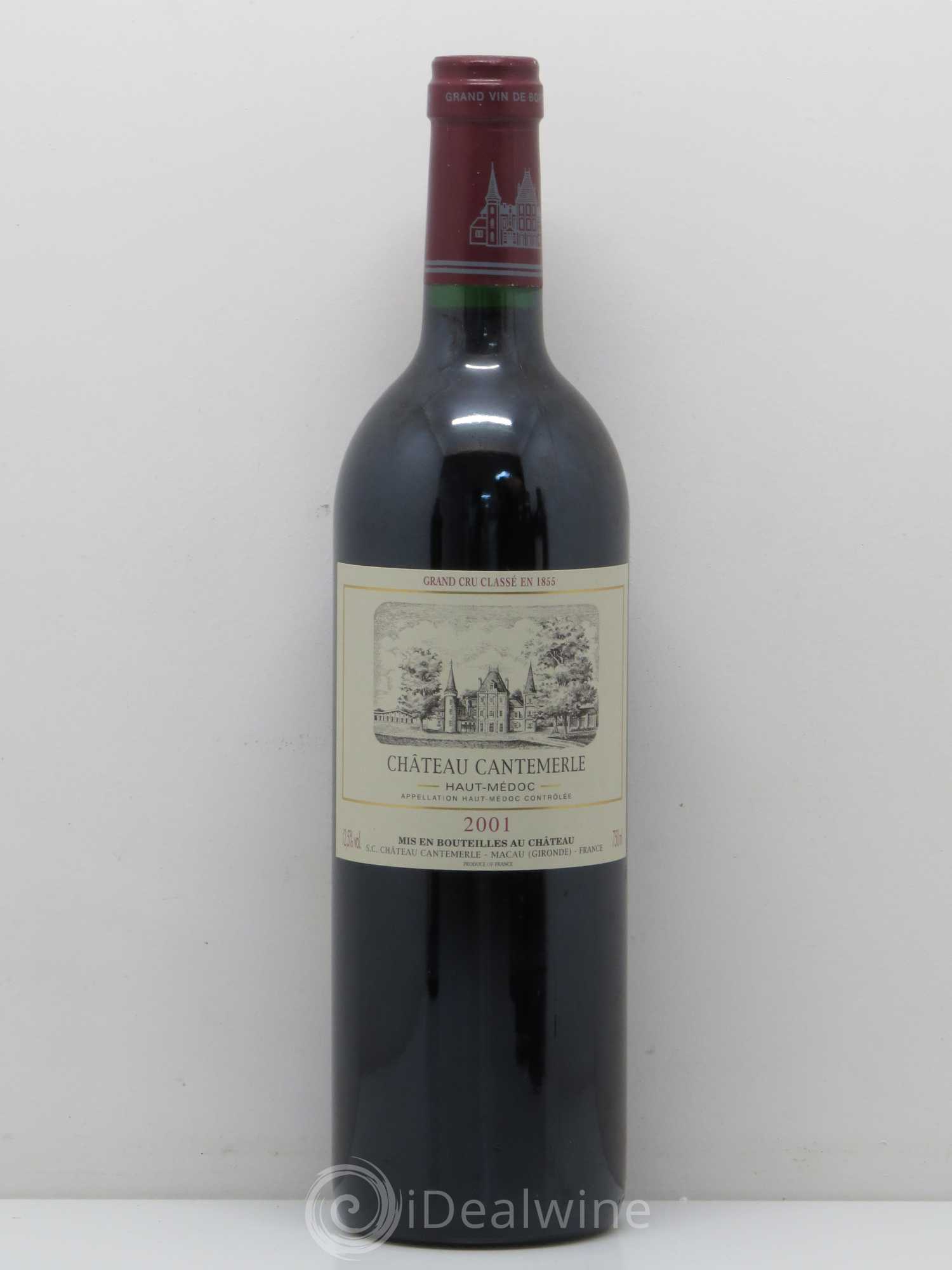 Château Cantemerle 5ème Grand Cru Classé 2001 - Lot de 1 bouteille - 0