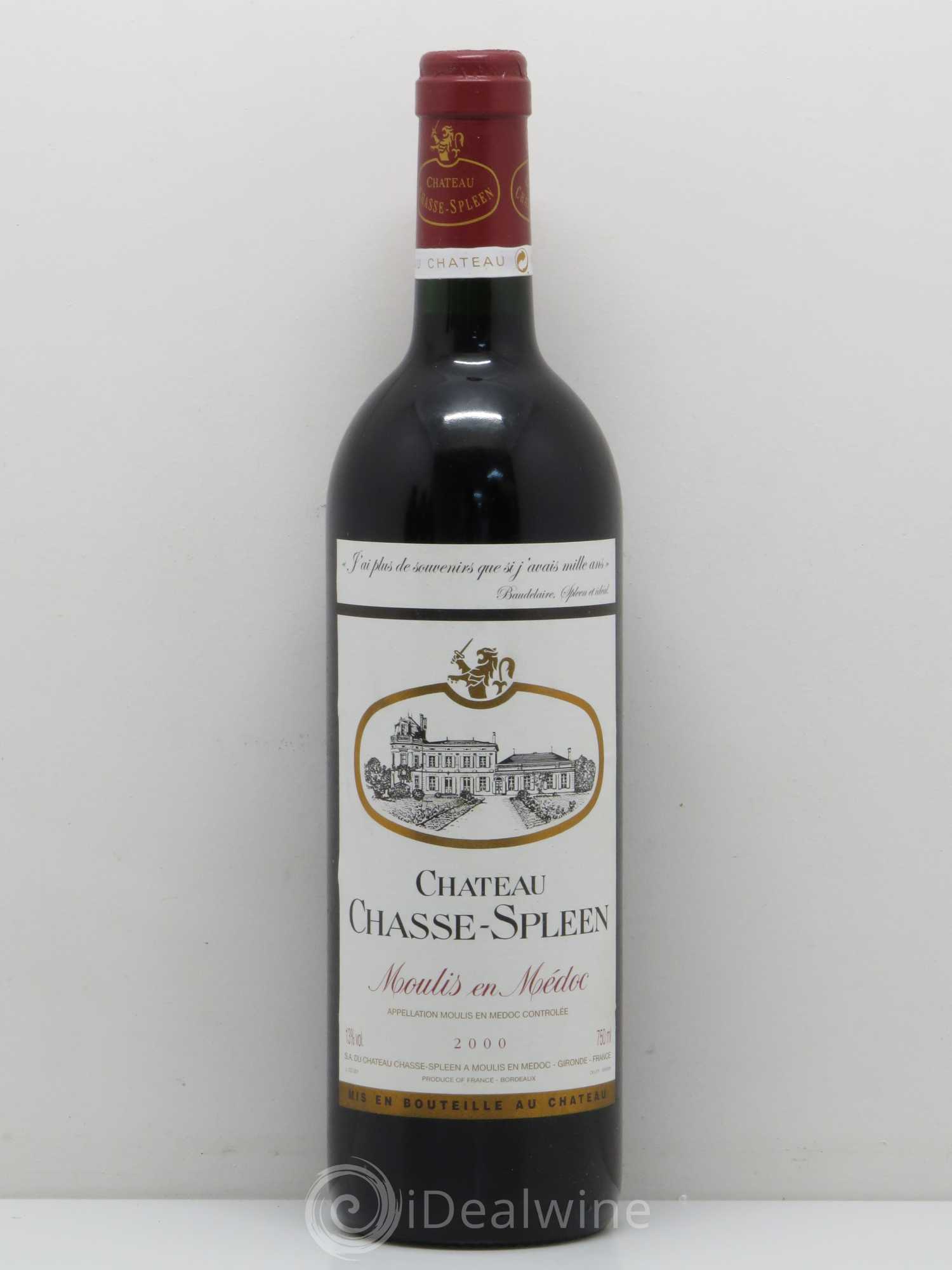 Château Chasse Spleen 2000 - Lot de 1 bouteille - 0