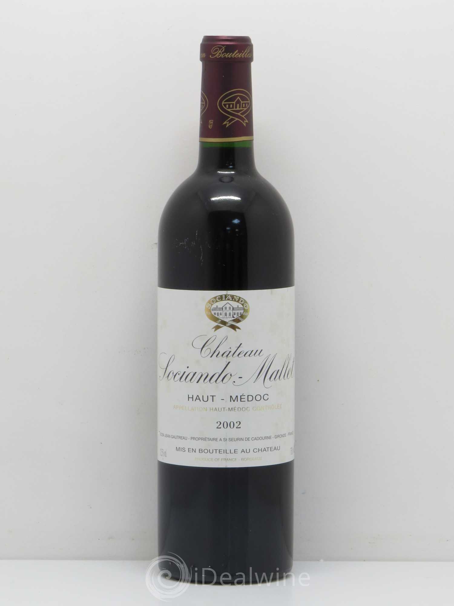 Château Sociando Mallet 2002 - Lot de 1 bouteille - 0