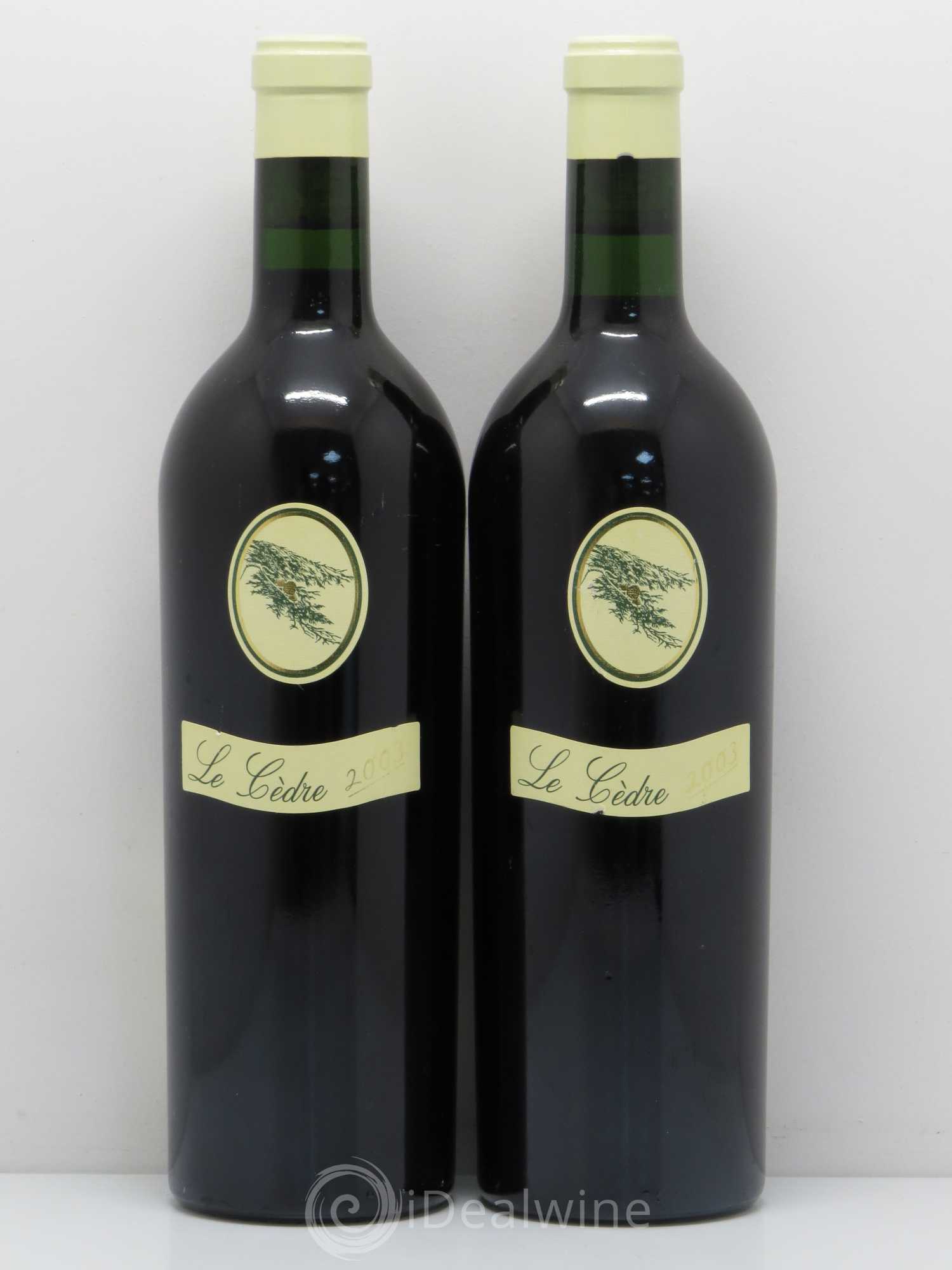 Cahors Château du Cèdre Cuvée Le Cèdre Pascal et Jean-Marc Verhaeghe 2003 - Lot de 2 bouteilles - 0