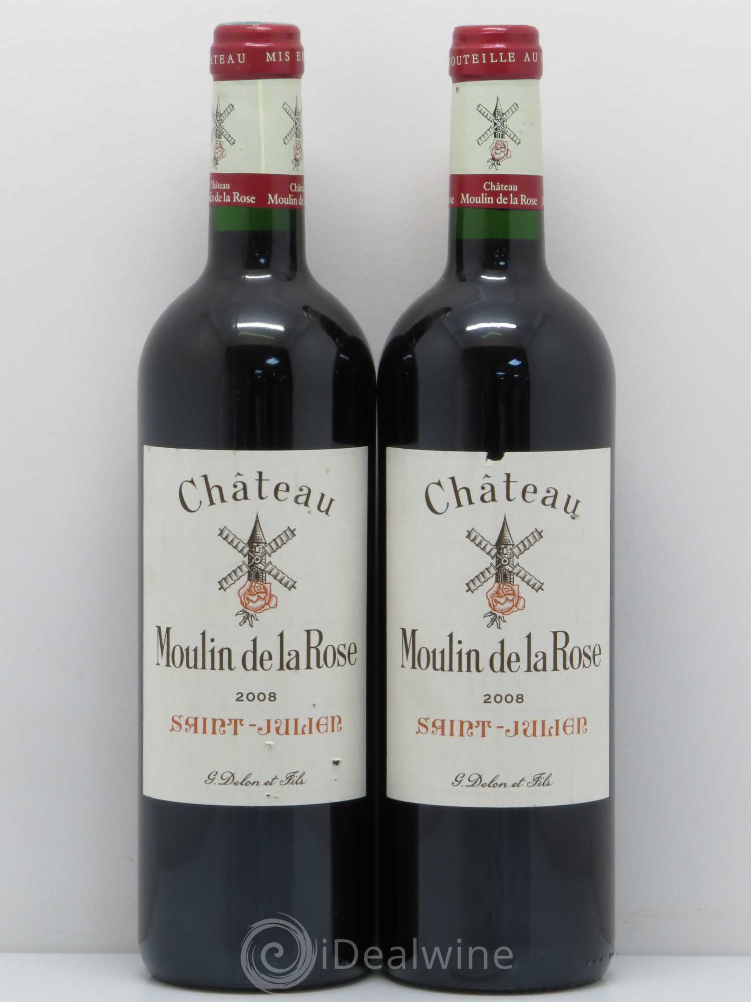 Château Moulin de la Rose Cru Bourgeois 2008 - Lot de 2 bouteilles - 0