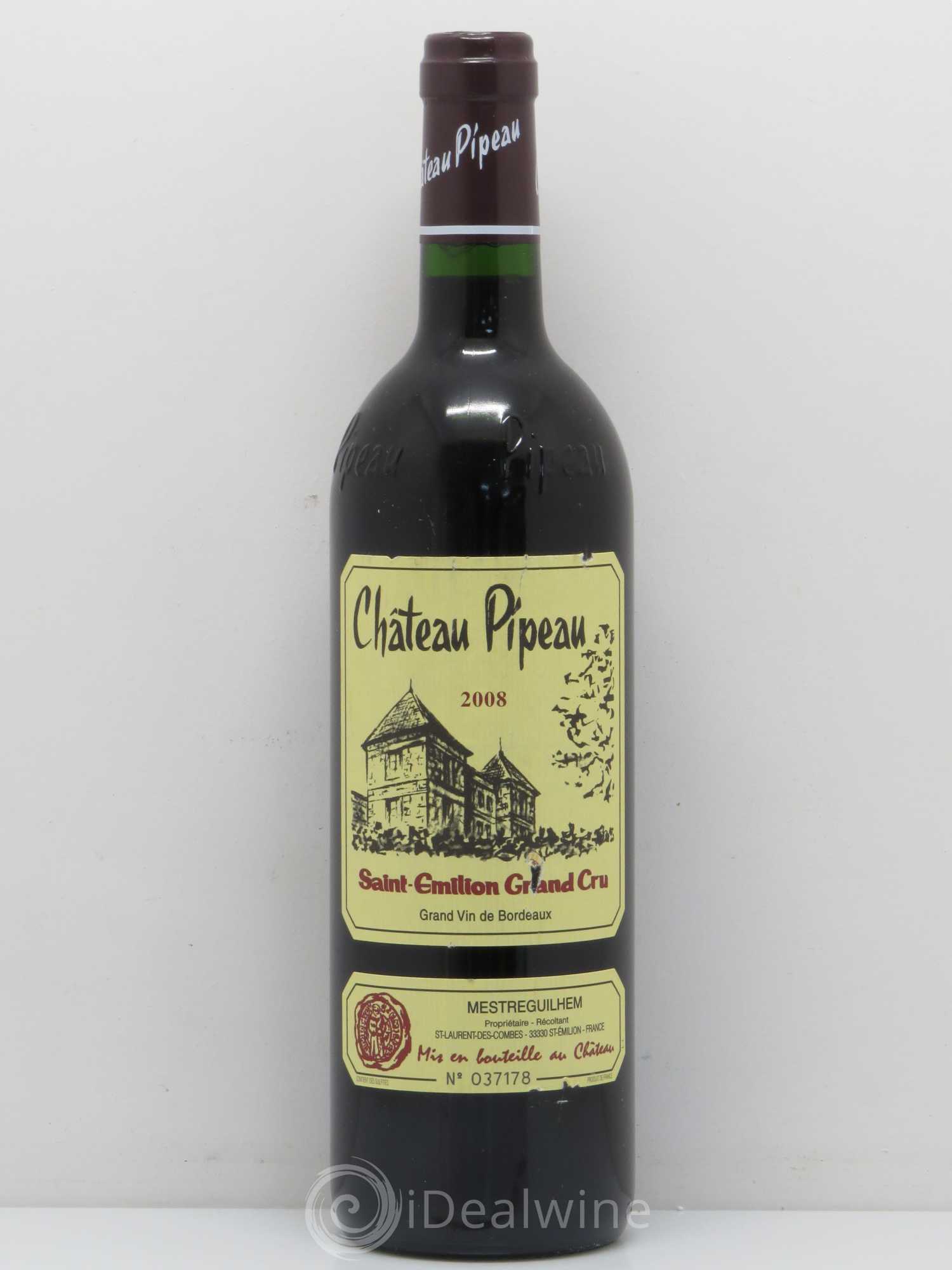 Château Pipeau 2008 - Lot de 1 bouteille - 0