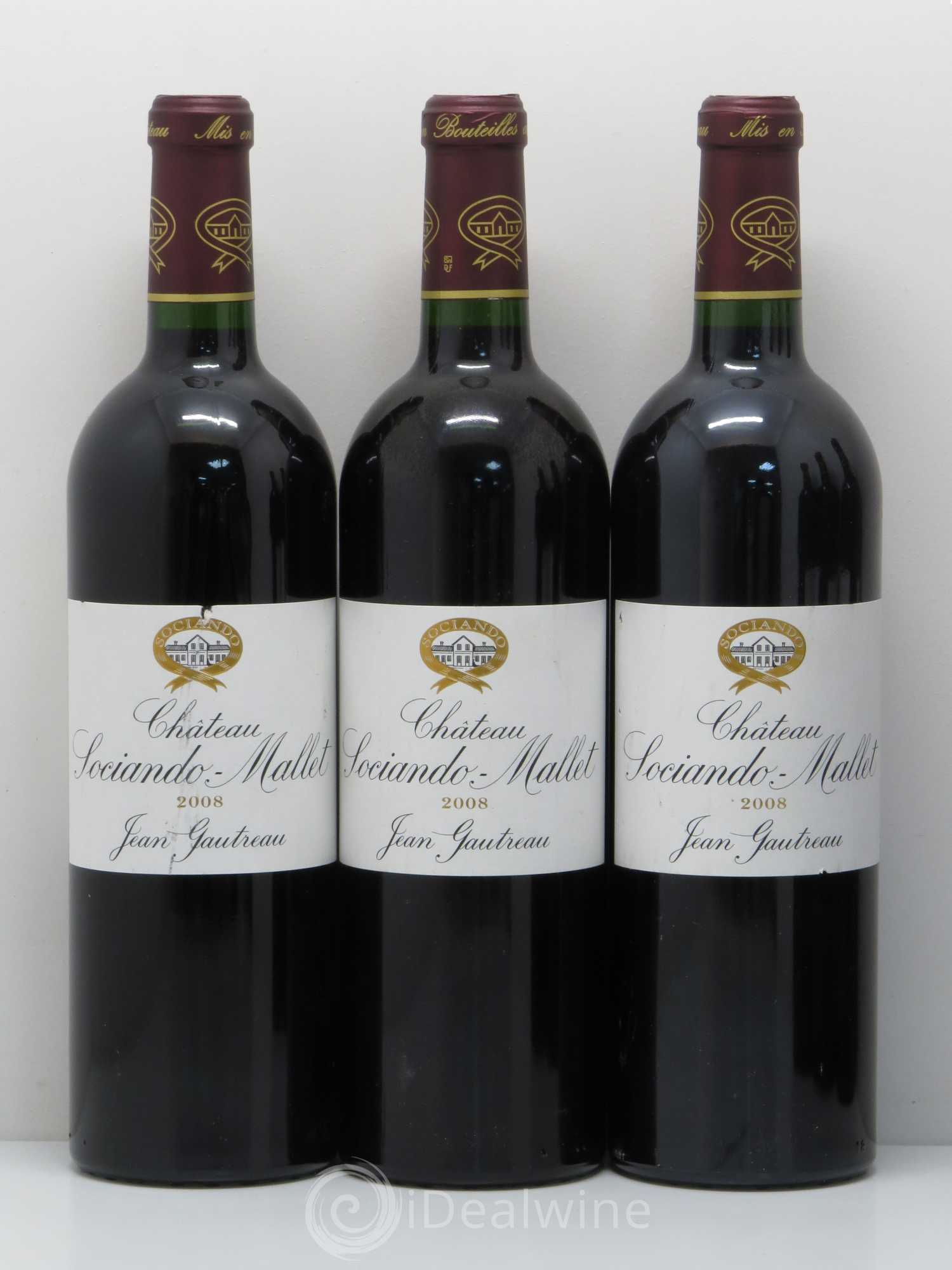 Château Sociando Mallet 2008 - Lot de 6 bouteilles - 1