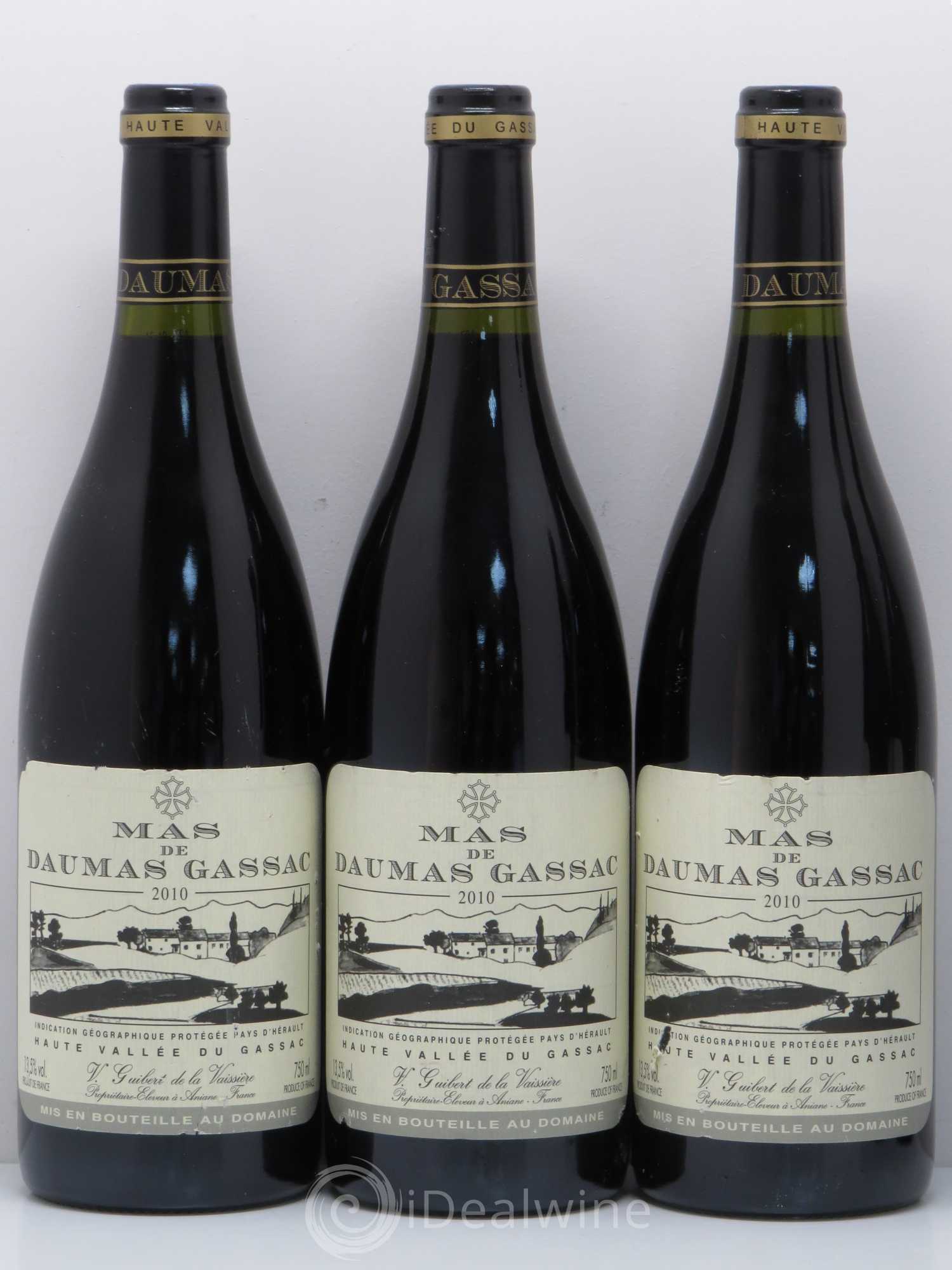Saint-Guilhem-le-Désert - Cité d'Aniane Mas Daumas Gassac Famille Guibert de La Vaissière 2010 - Lot de 5 bouteilles - 1
