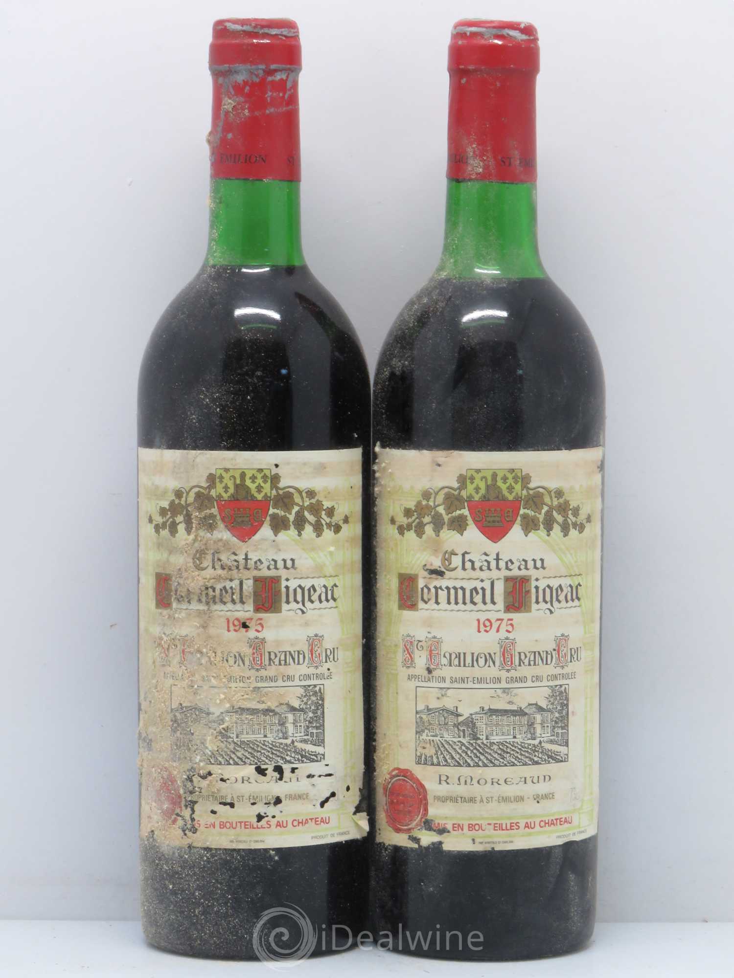 Château Cormeil Figeac 1975 - Lot de 2 bouteilles - 0