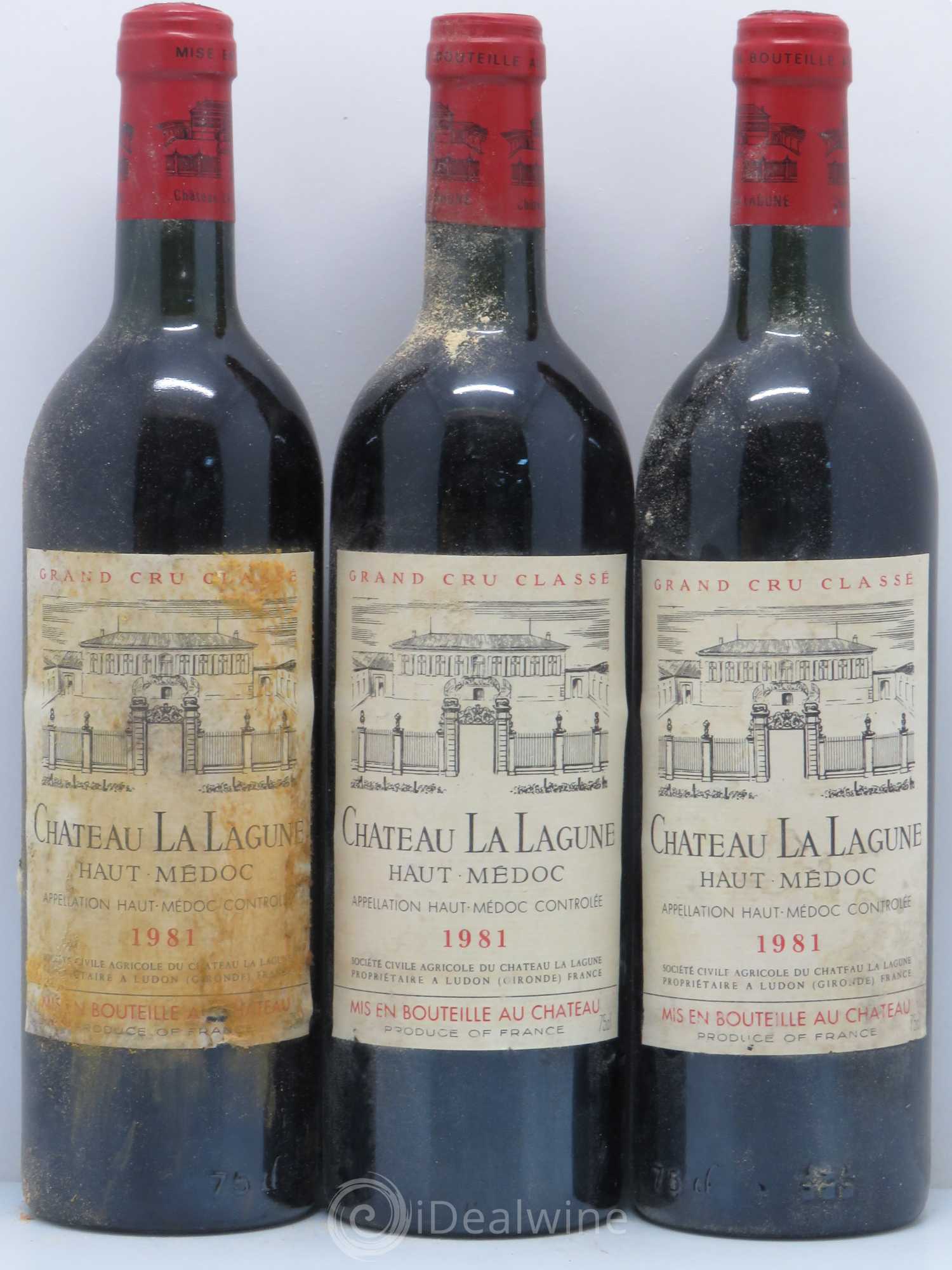 Château la Lagune 3ème Grand Cru Classé 1981 - Lot de 3 bouteilles - 0