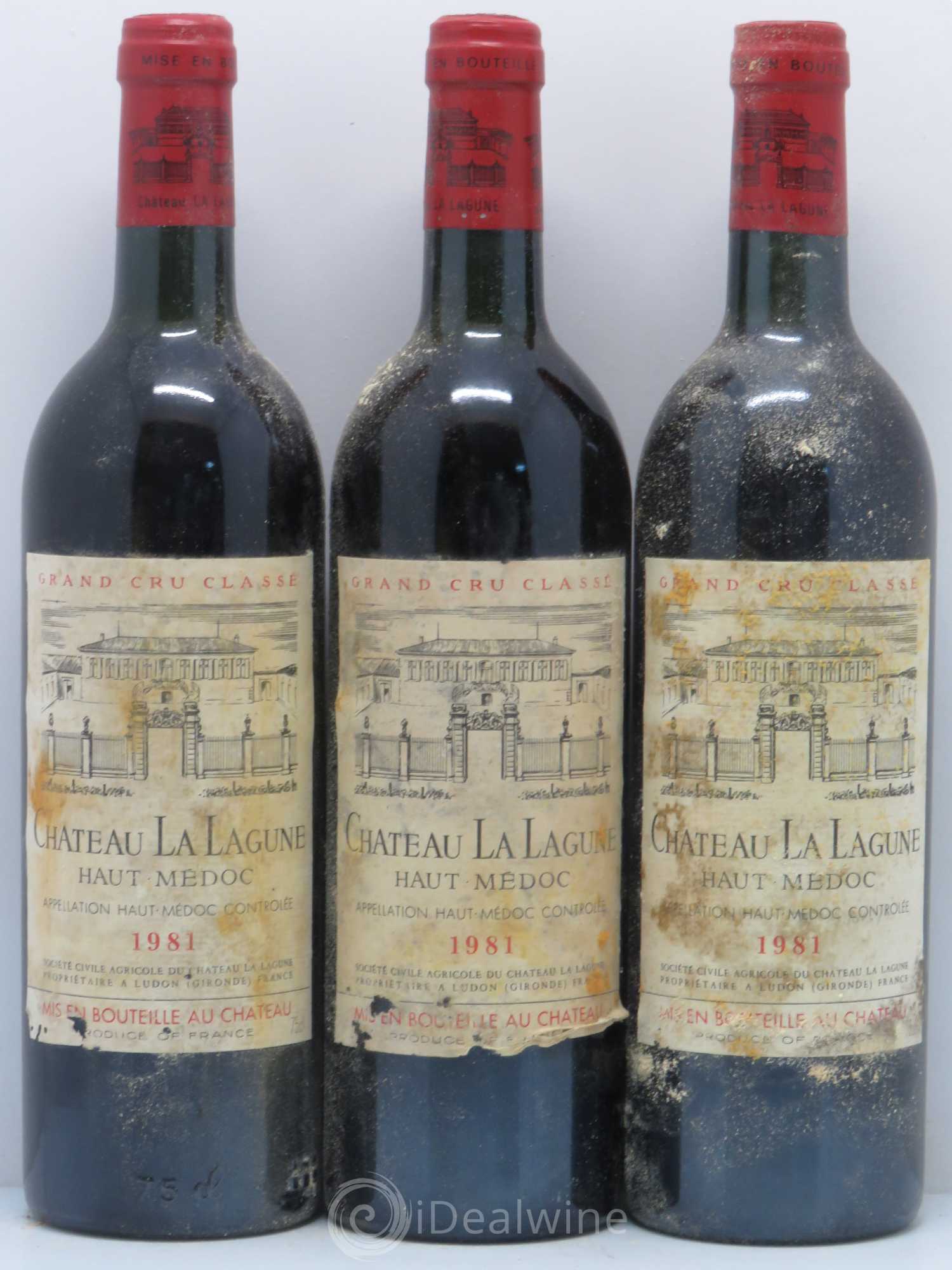 Château la Lagune 3ème Grand Cru Classé 1981 - Lot de 3 bouteilles - 0