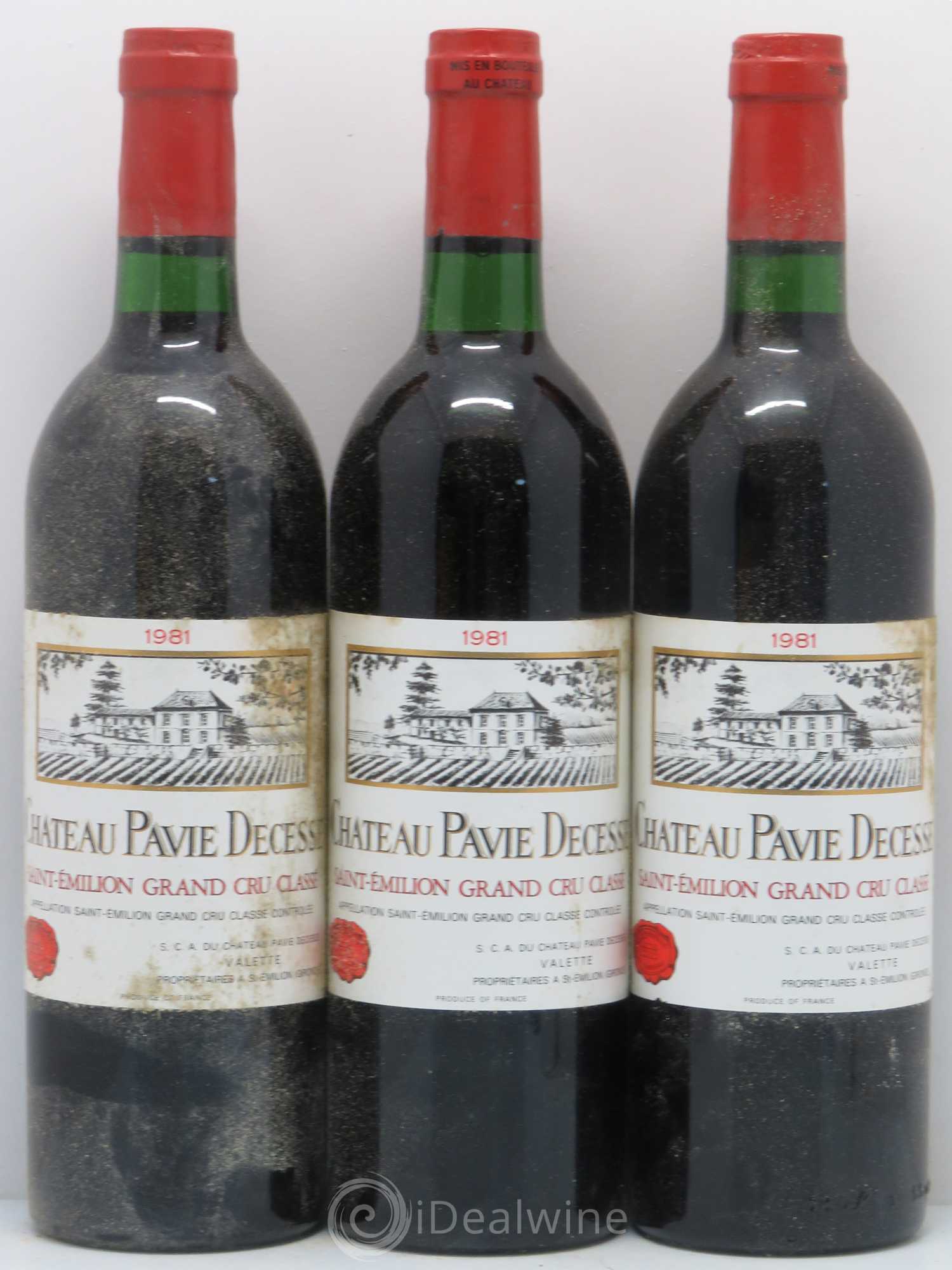 Château Pavie Decesse Grand Cru Classé 1981 - Lot de 3 bouteilles - 0