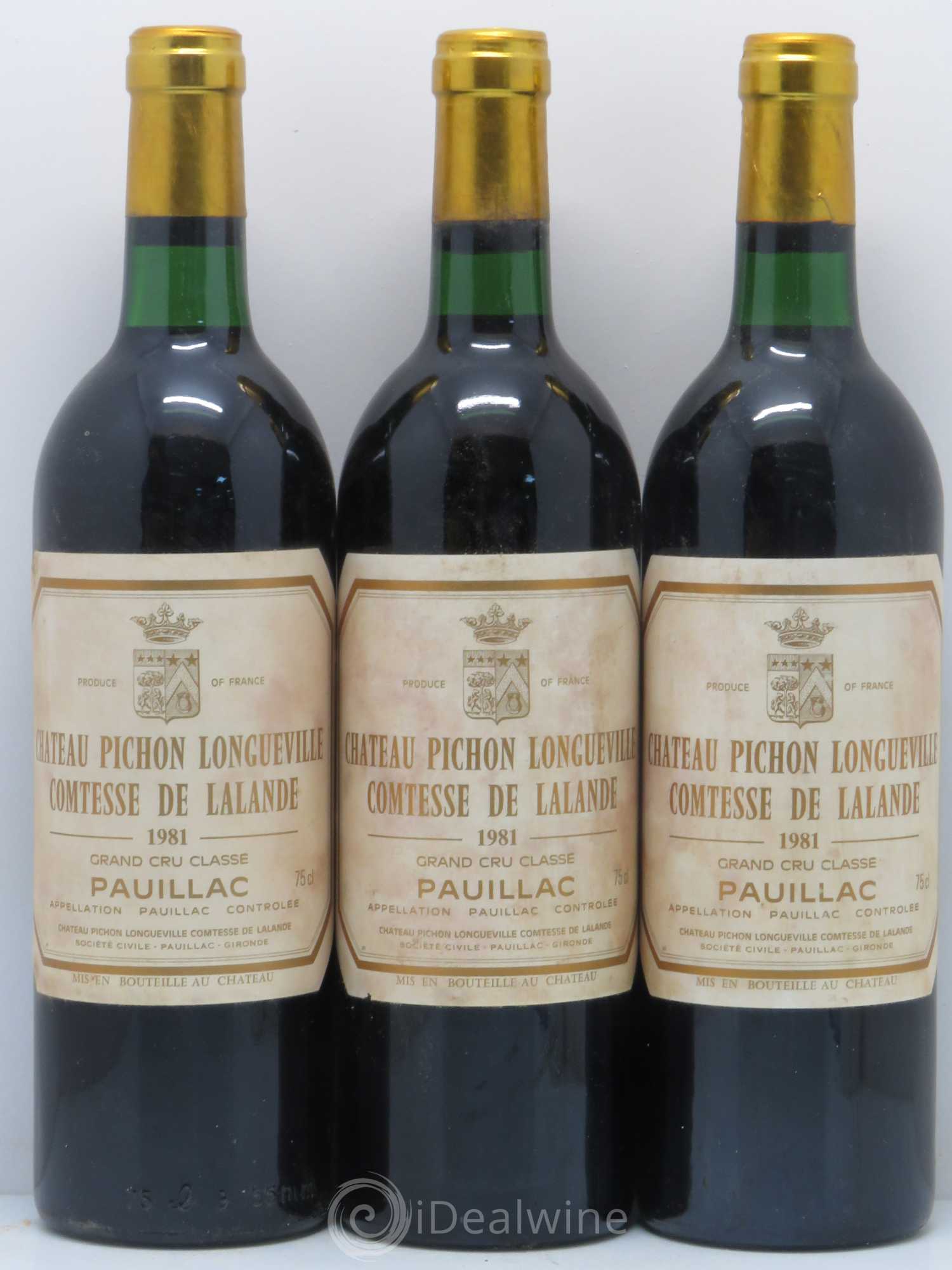 Château Pichon Longueville Comtesse de Lalande 2ème Grand Cru Classé 1981 - Lot de 6 bouteilles - 1
