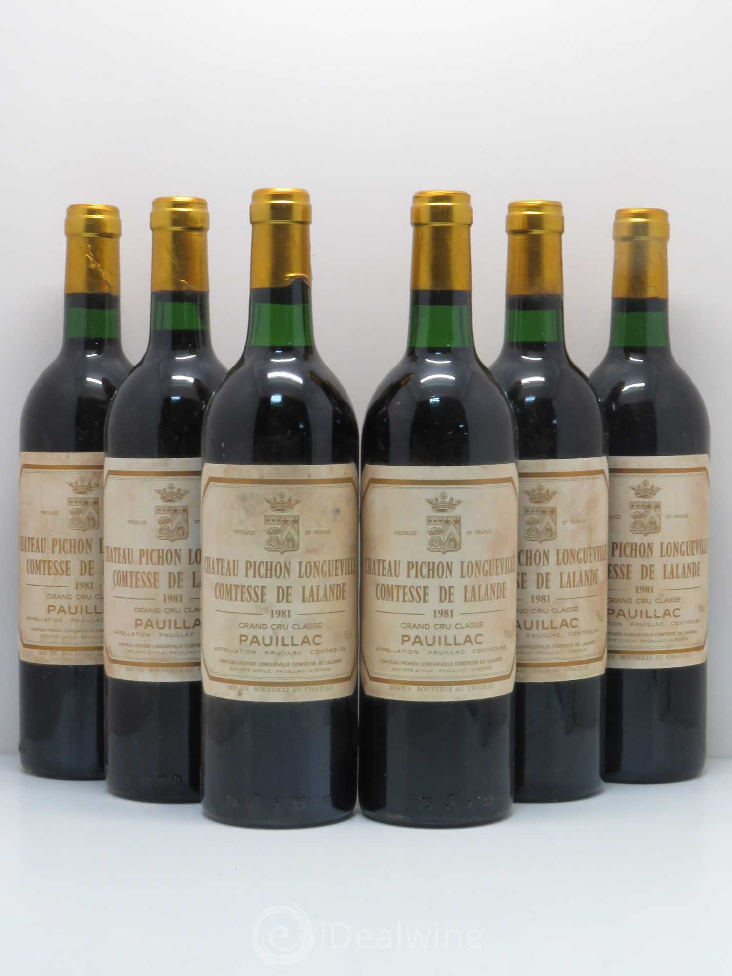 Château Pichon Longueville Comtesse de Lalande 2ème Grand Cru Classé 1981 - Lot de 6 bouteilles - 0